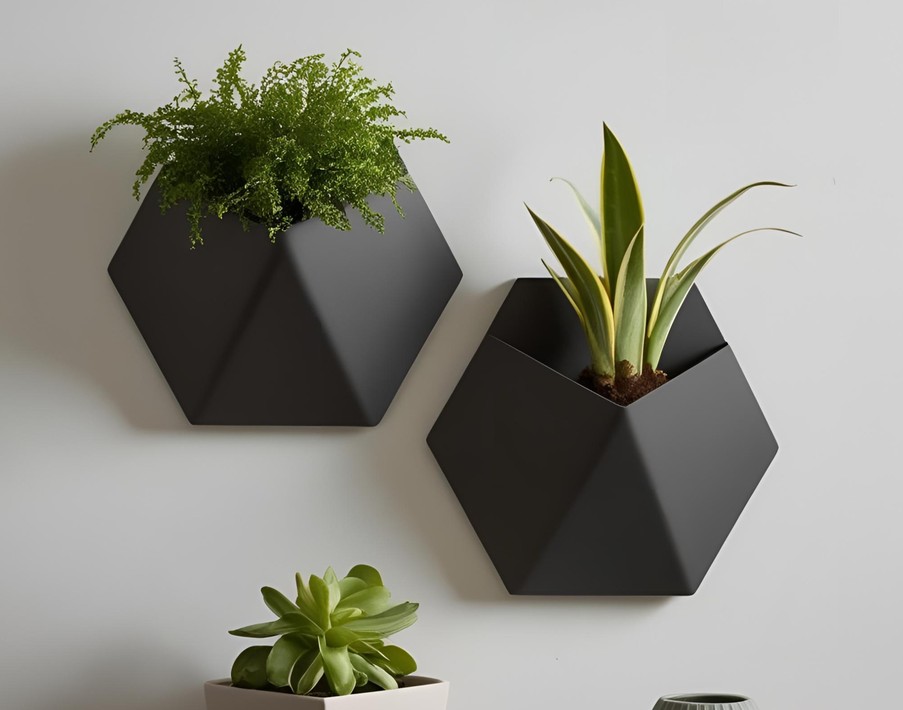 Wall-Mounted Minimalist Plant Pot „Stealth“ commercial STL file Plants & Planters by Deltaprints