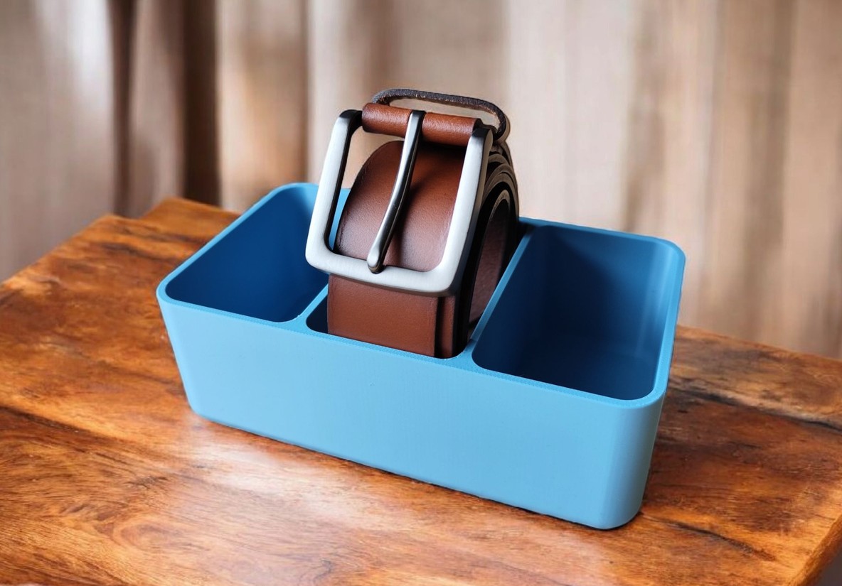 Modern Designed Belt Organizer commercial STL file Useful Things by Deltaprints