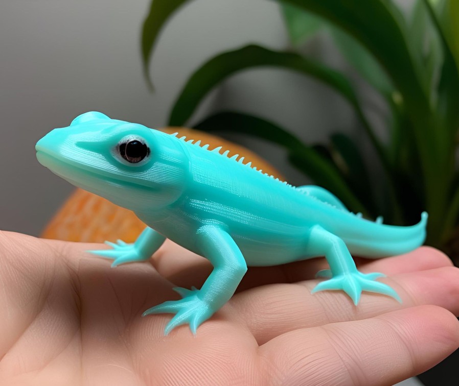 Small Fantasy Lizard, Gecko Figure – commercial STL model for 3D printing by Deltaprints