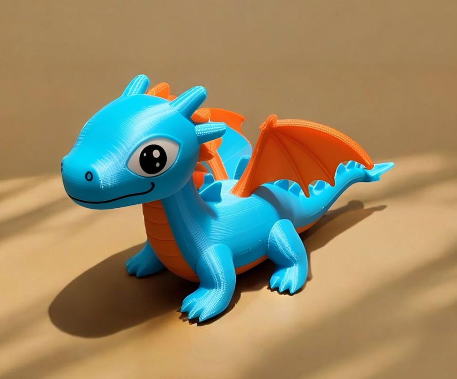 Cute Dragon Figure – Little Guardian commercial STL file Delta Tales by Deltaprints