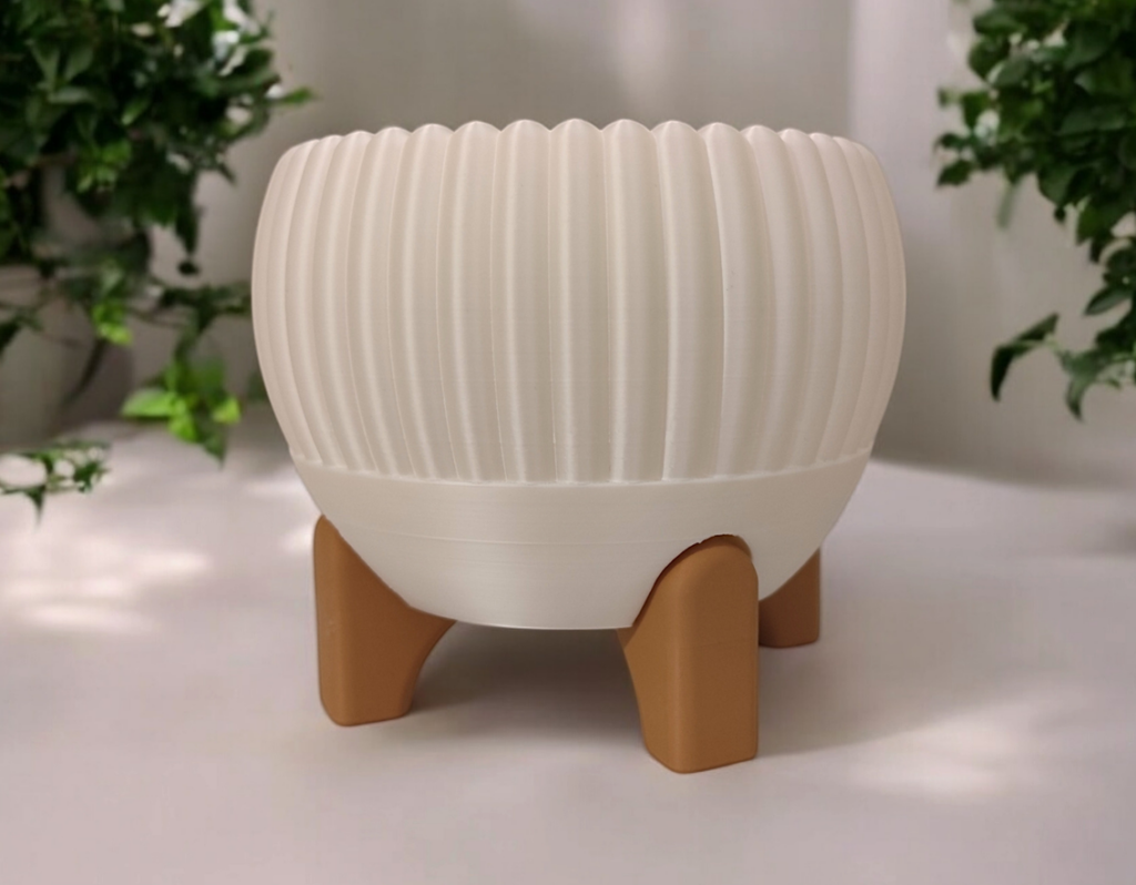 Mid-Century Plant Pot „Luma“ – commercial STL model for 3D printing by Deltaprints