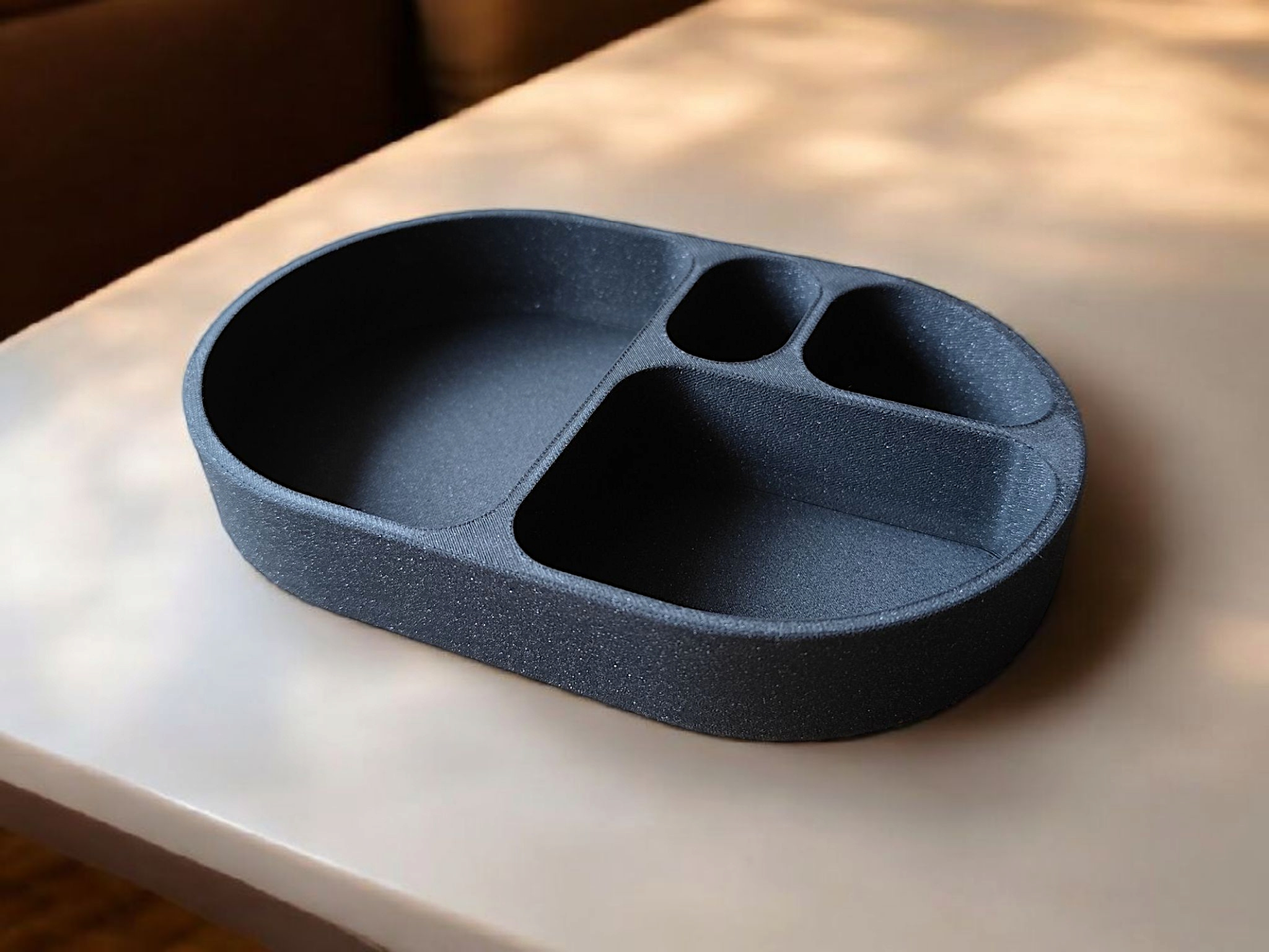 Modern Rounded Key and Coin Tray 3D print product image 2 by Deltaprints