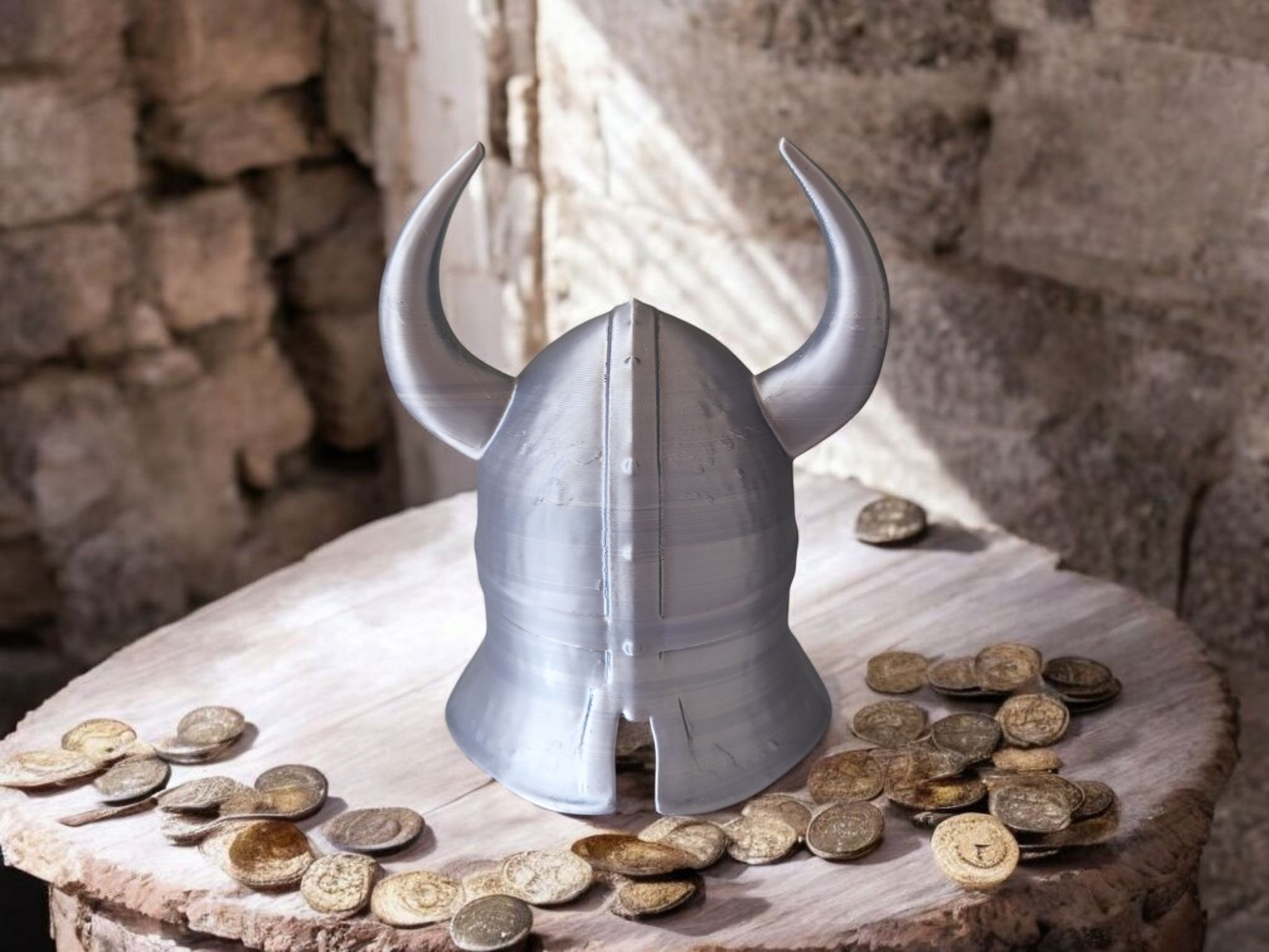 Old Worn Viking Helmet 3D print product image 4 by Deltaprints