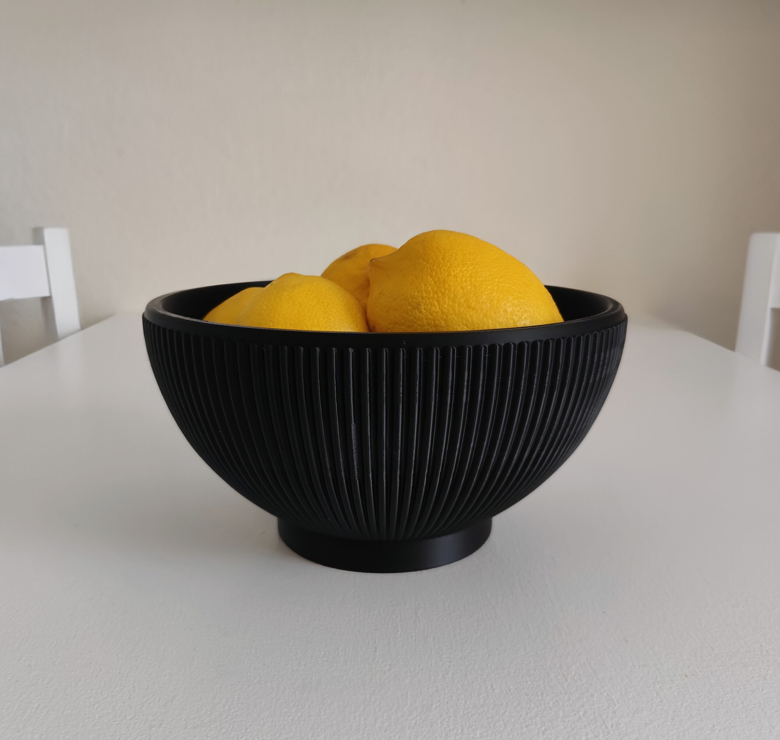 Ribbed Designer Bowl „Lemony Beauty“ 3D print product image 2 by Deltaprints