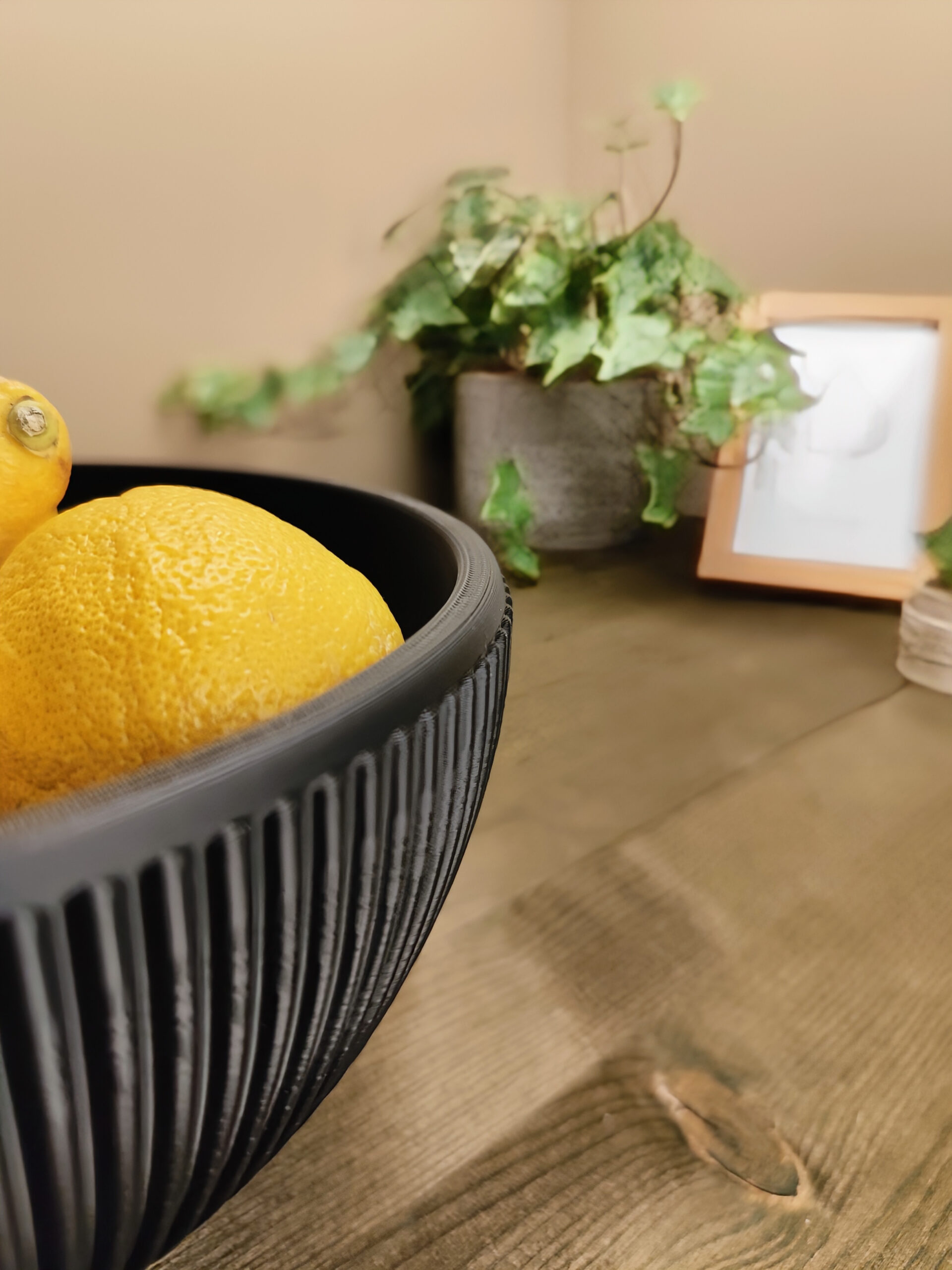 Ribbed Designer Bowl „Lemony Beauty“ 3D print product image 3 by Deltaprints