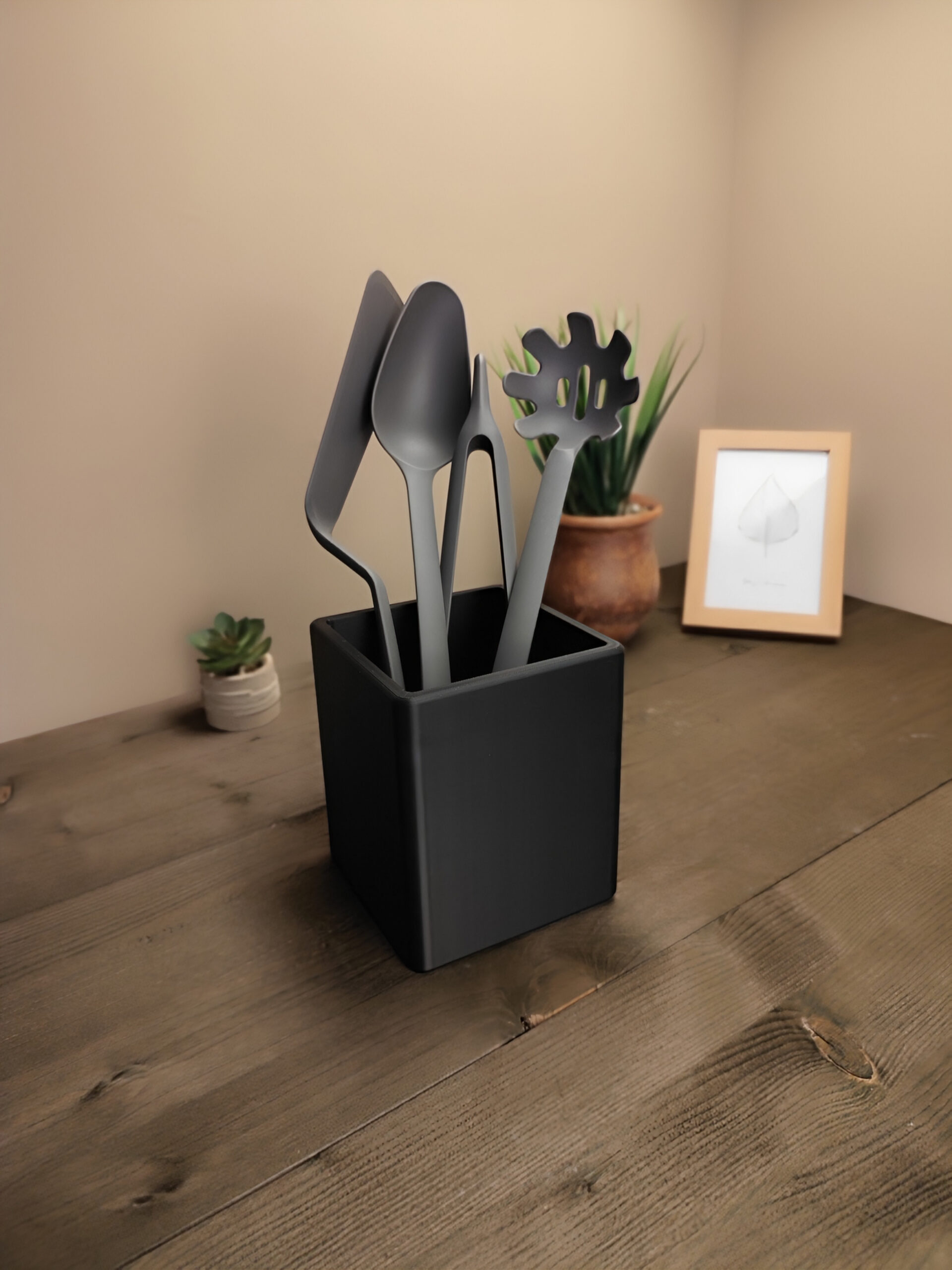Minimalist Kitchen Utensil Holder 3D print product image 3 by Deltaprints