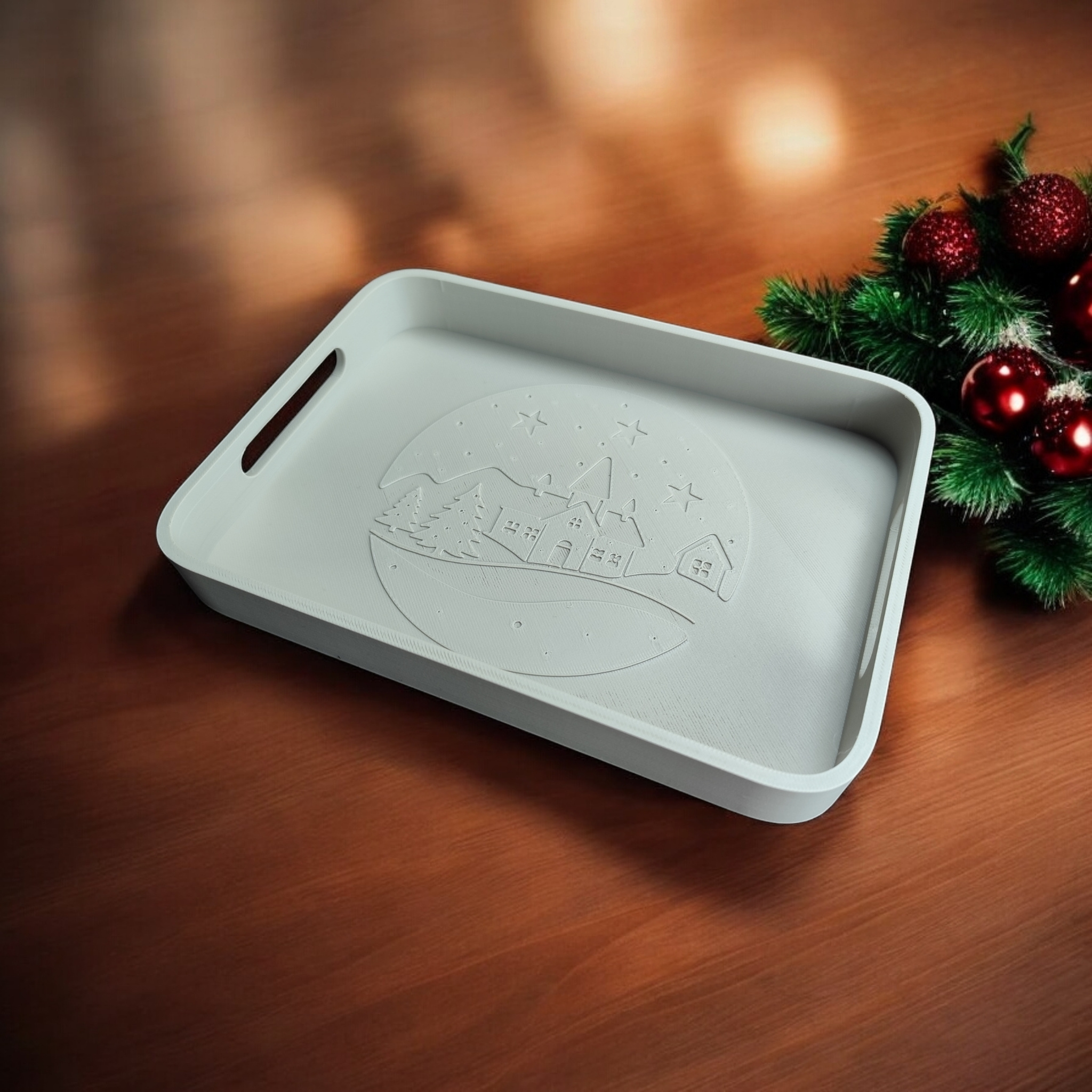 Winter Village Tray 3D print product image 3 by Deltaprints