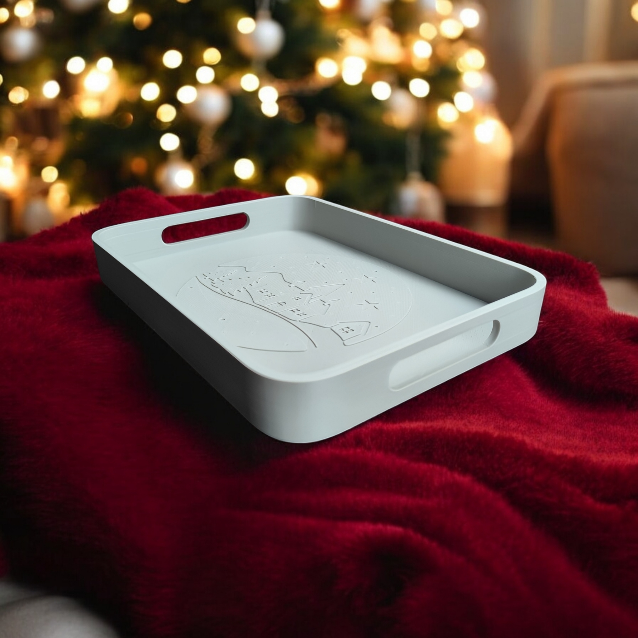 Winter Village Tray 3D print product image 4 by Deltaprints