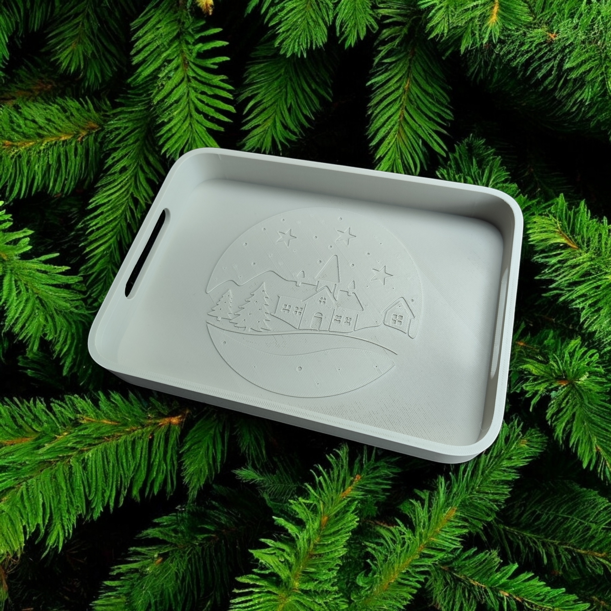 Winter Village Tray 3D print product image 2 by Deltaprints
