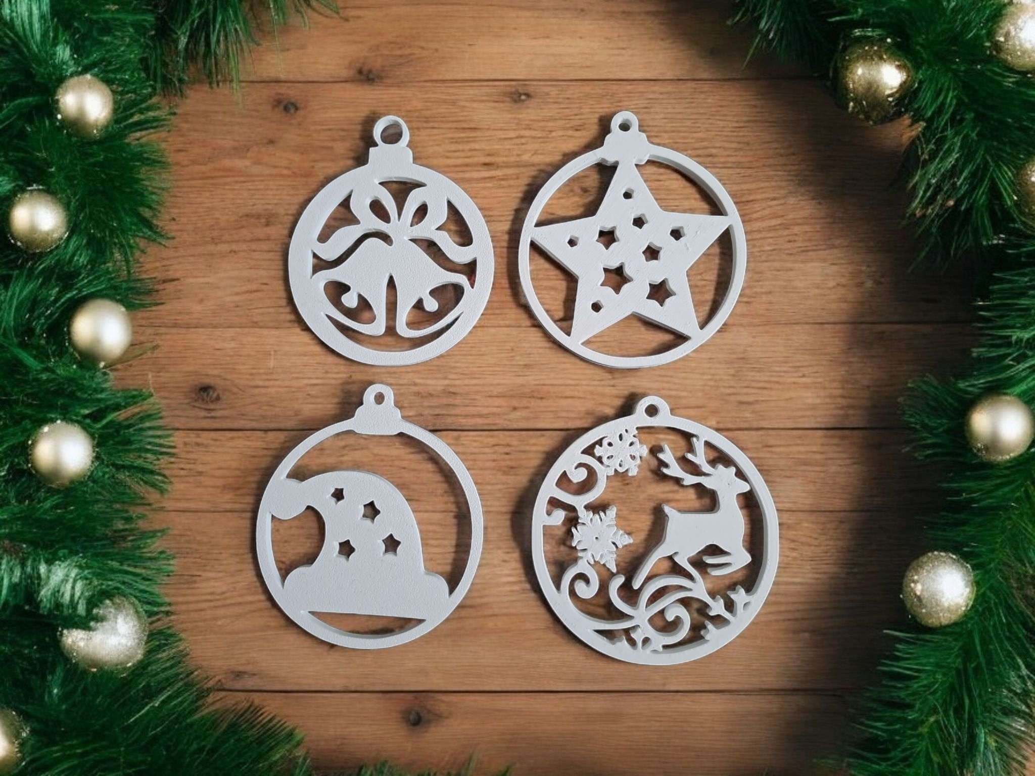 10 Piece Christmas Tree- Ornament Hanger Set 3D print product image 3 by Deltaprints