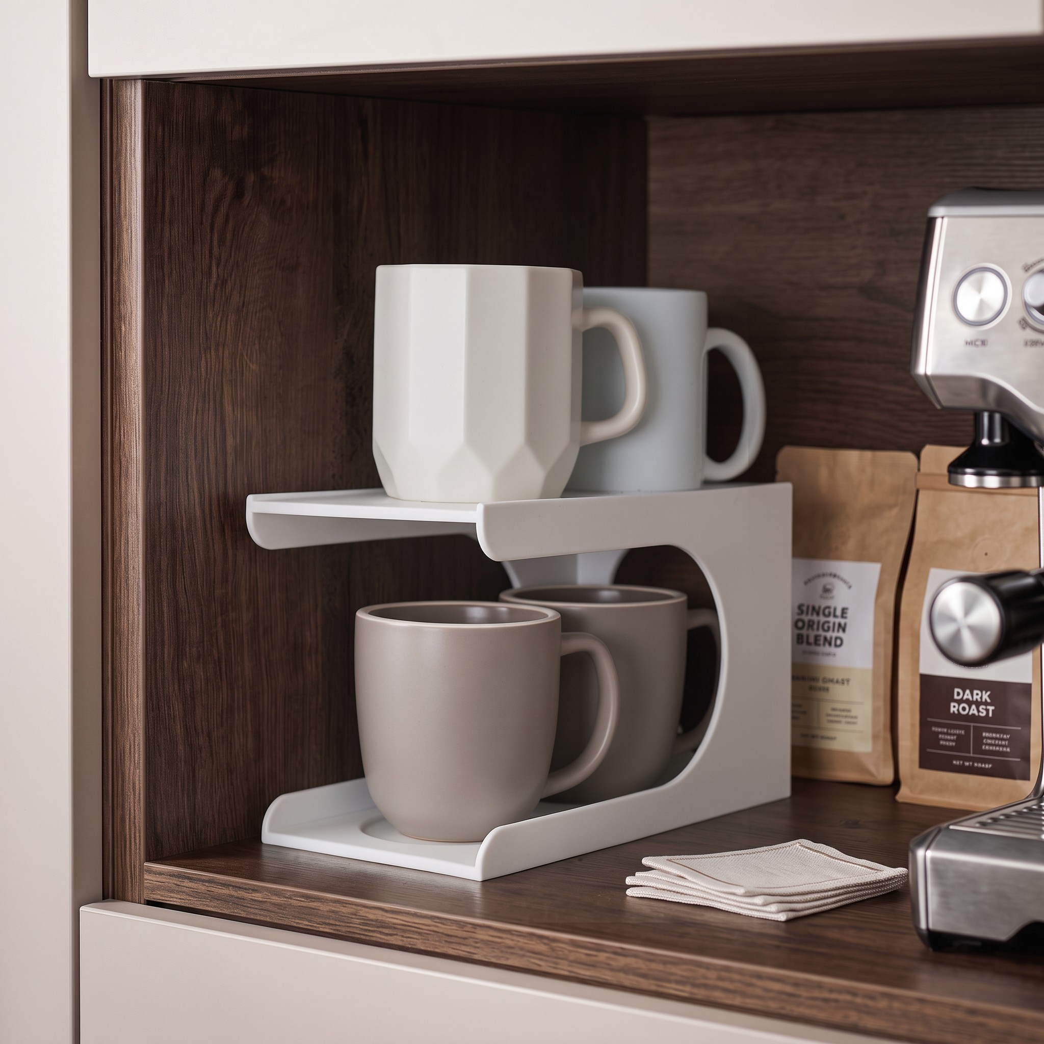 „Cupstack“ – Vertical Cup Organizer 3D print product image 3 by Deltaprints