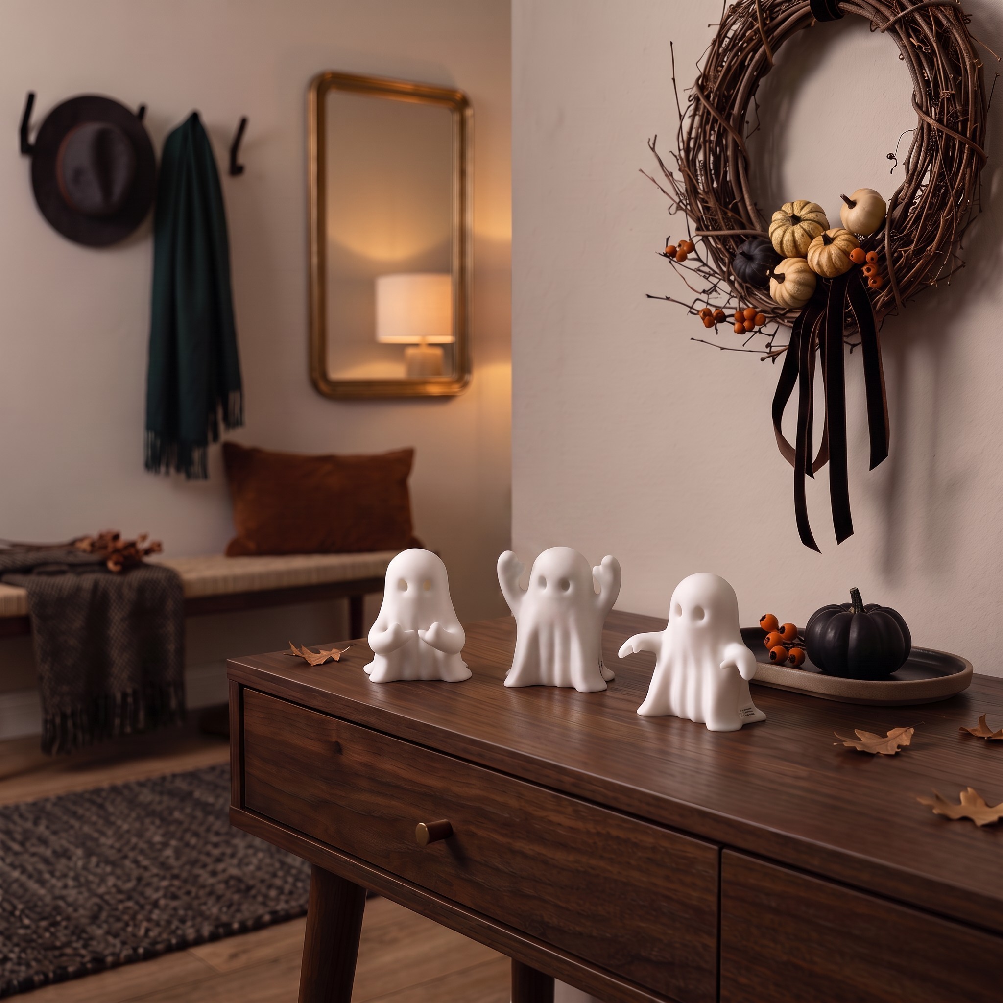Three little Halloween ghosts 3D print product image 3 by Deltaprints