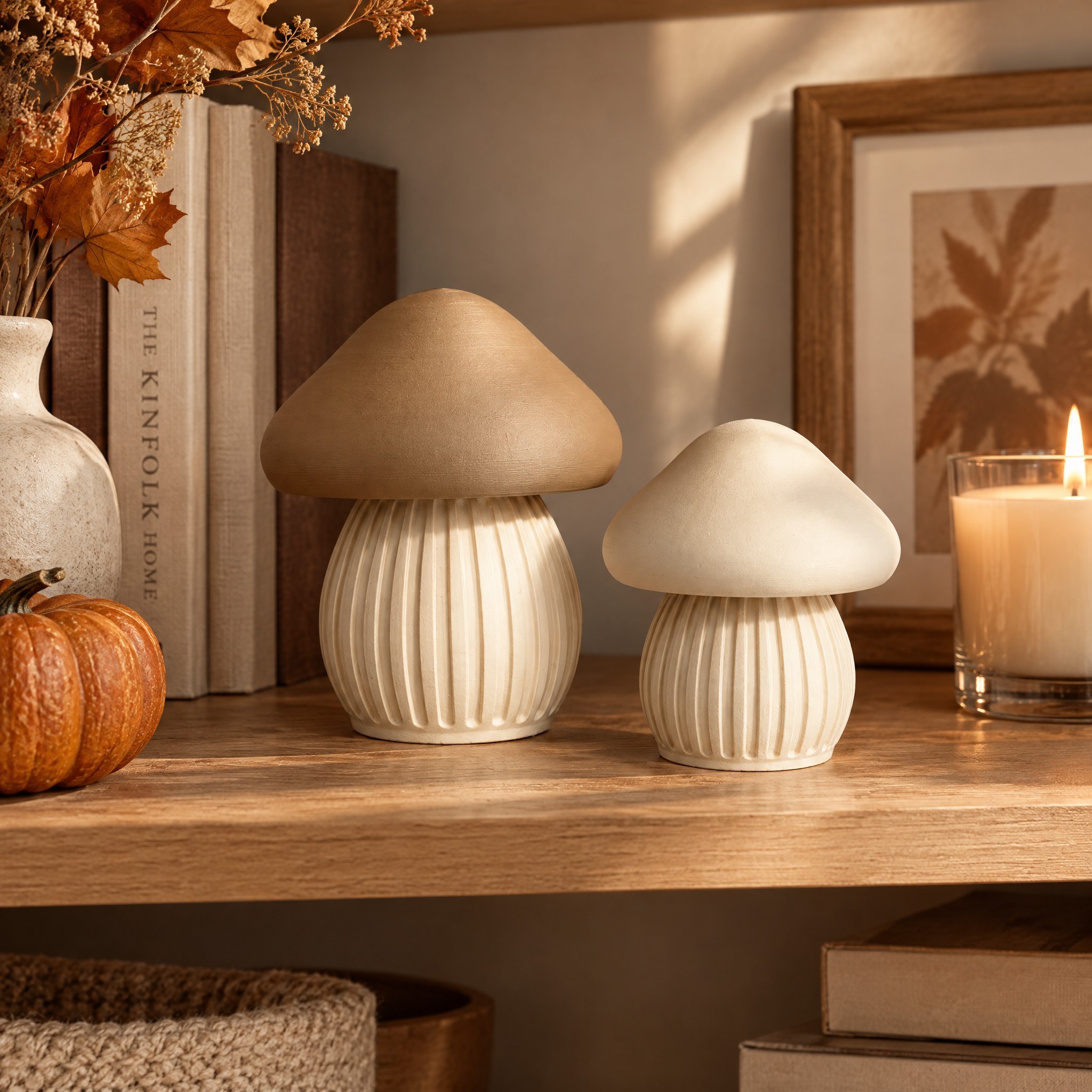 Modern Ribbed Mushroom Containers 3D print product image 2 by Deltaprints