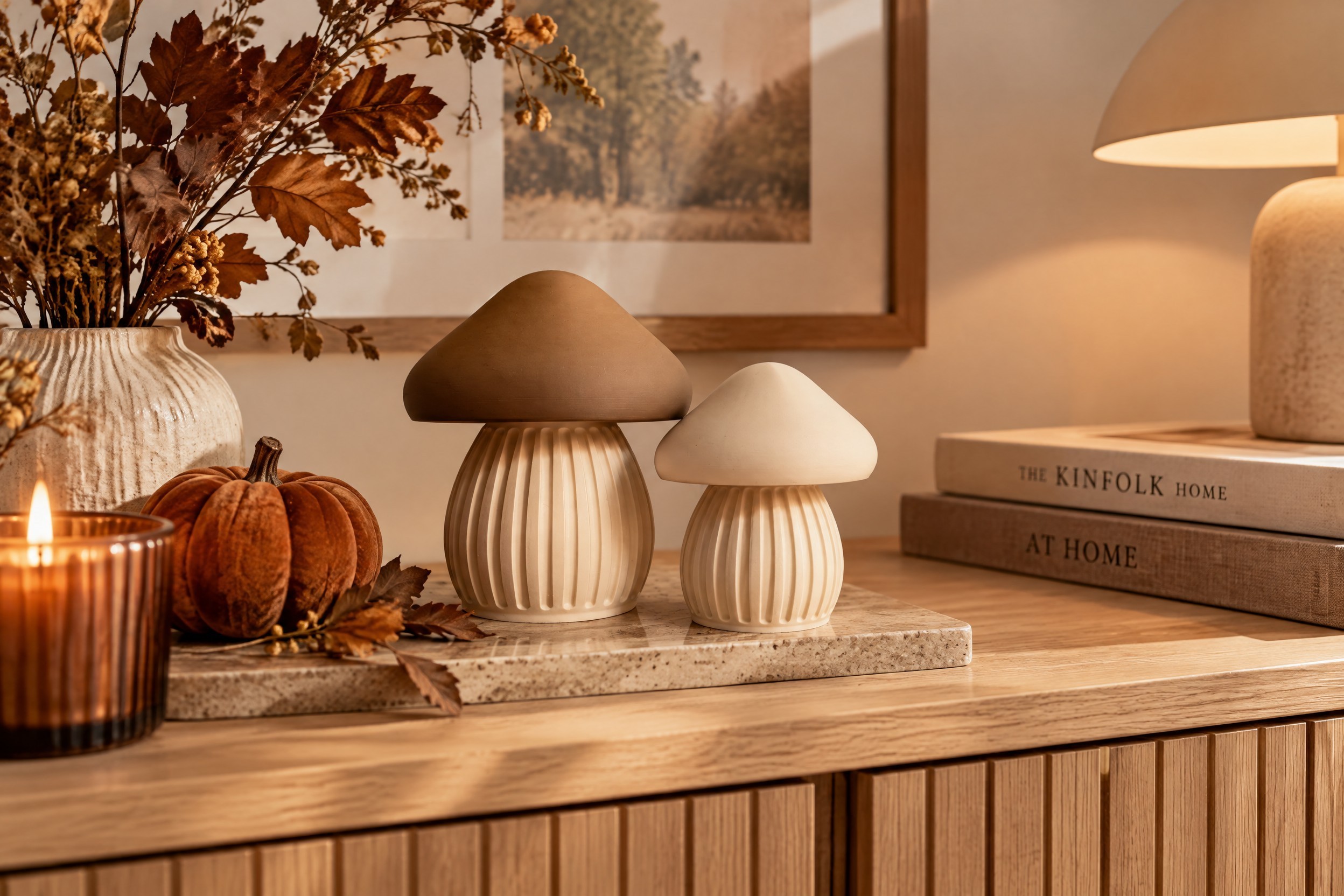 Modern Ribbed Mushroom Containers – commercial STL model for 3D printing by Deltaprints