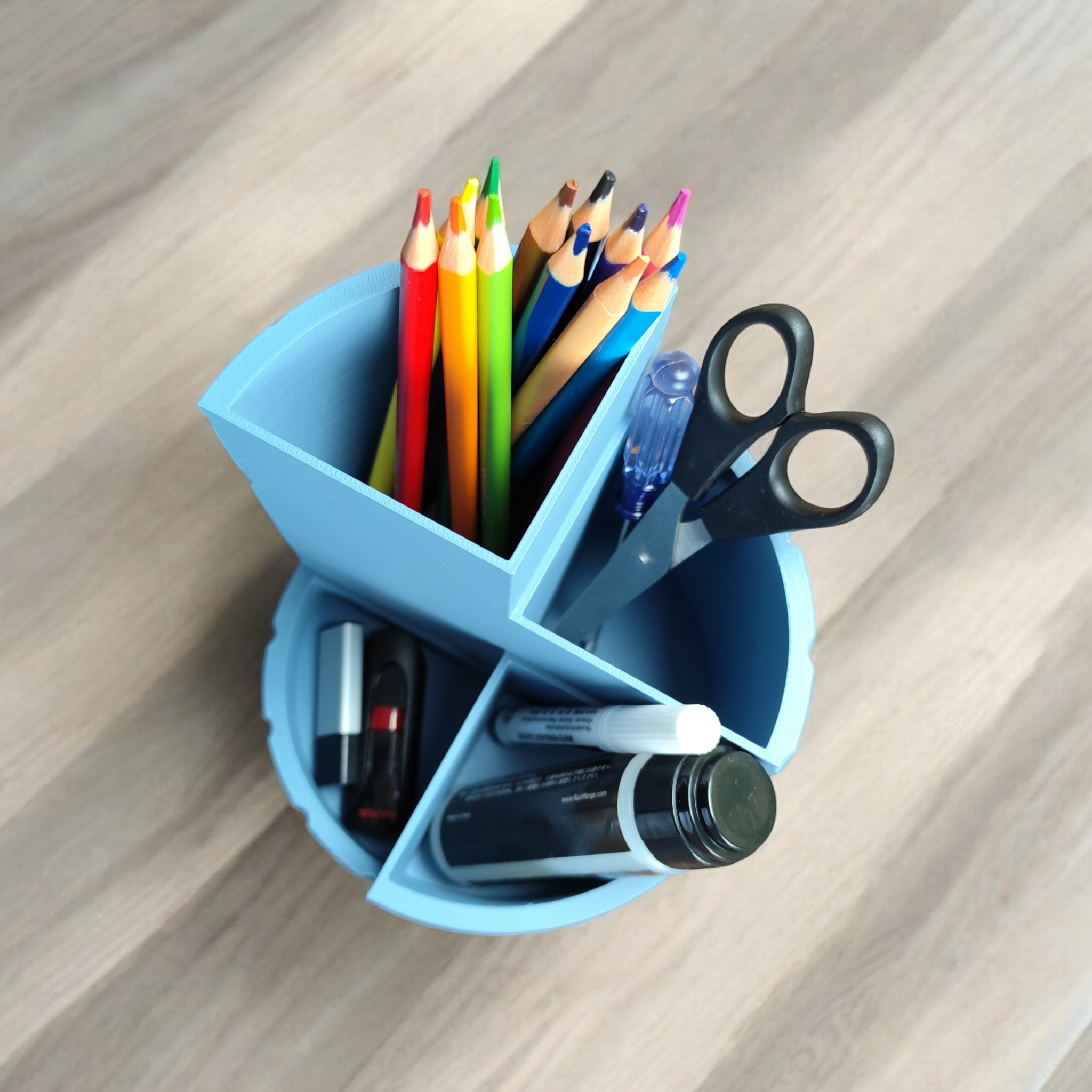 Office and make-up organizer „Wavy“ 3D print product image 2 by Deltaprints