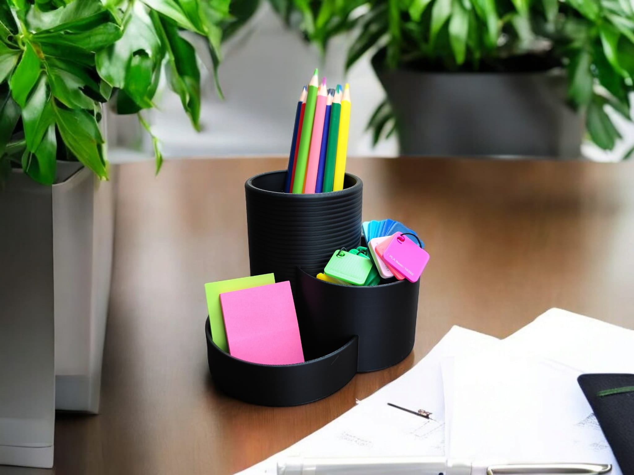 Modern Office Organizer „Three Cups“ 3D print product image 3 by Deltaprints