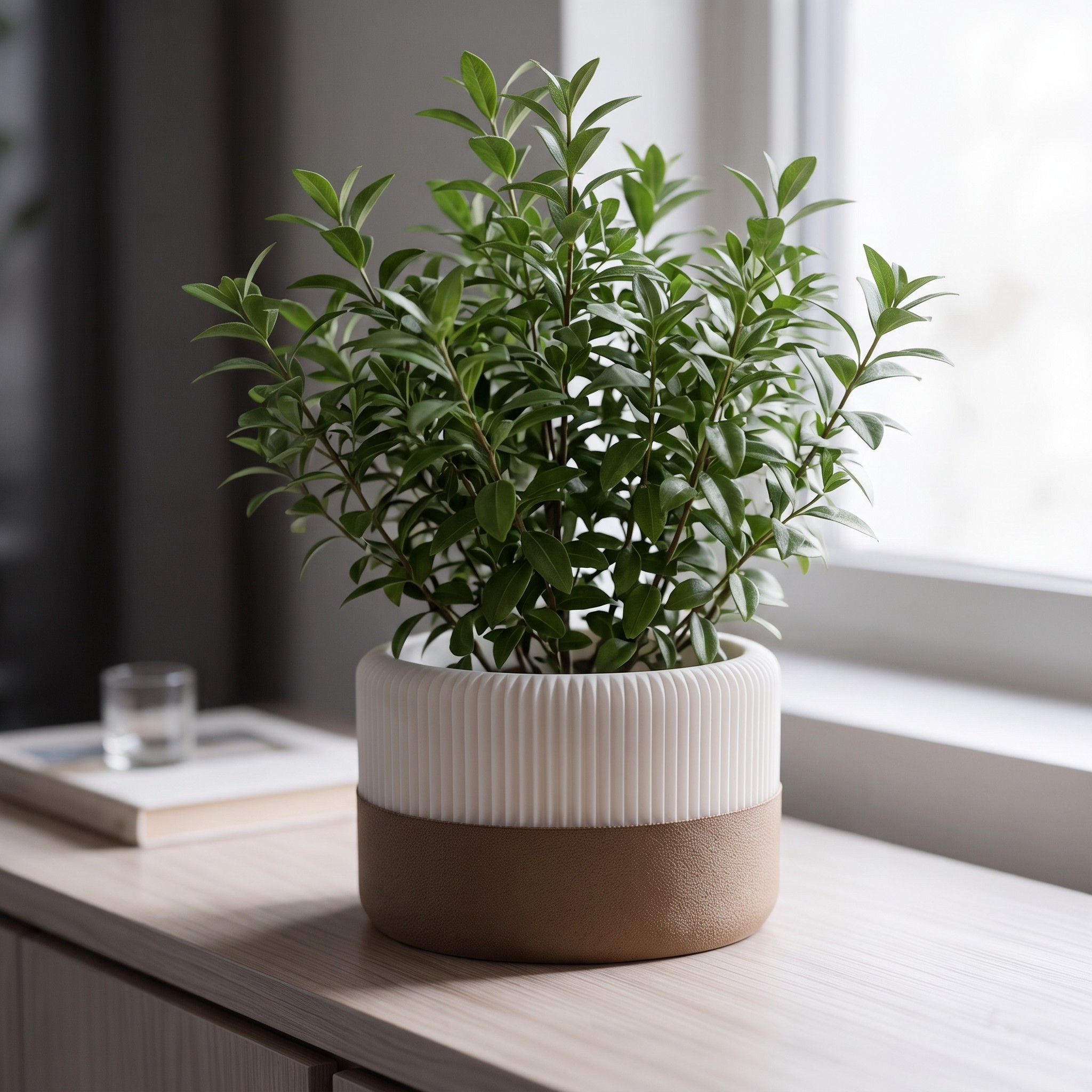 Modern planter with drip tray 3D print product image 2 by Deltaprints