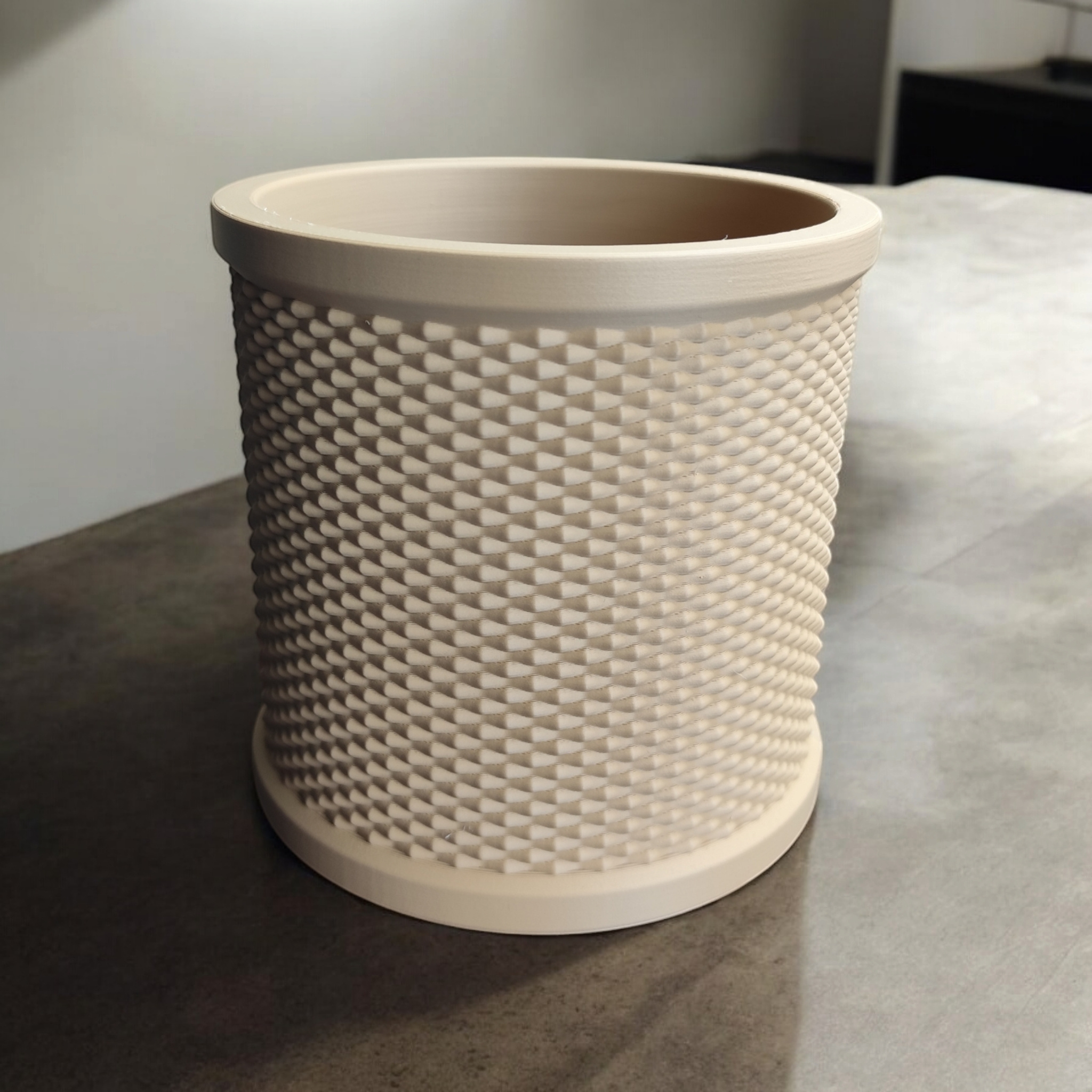 Rattan Retro Bloom – Mid-Century Planter 3D print product image 3 by Deltaprints