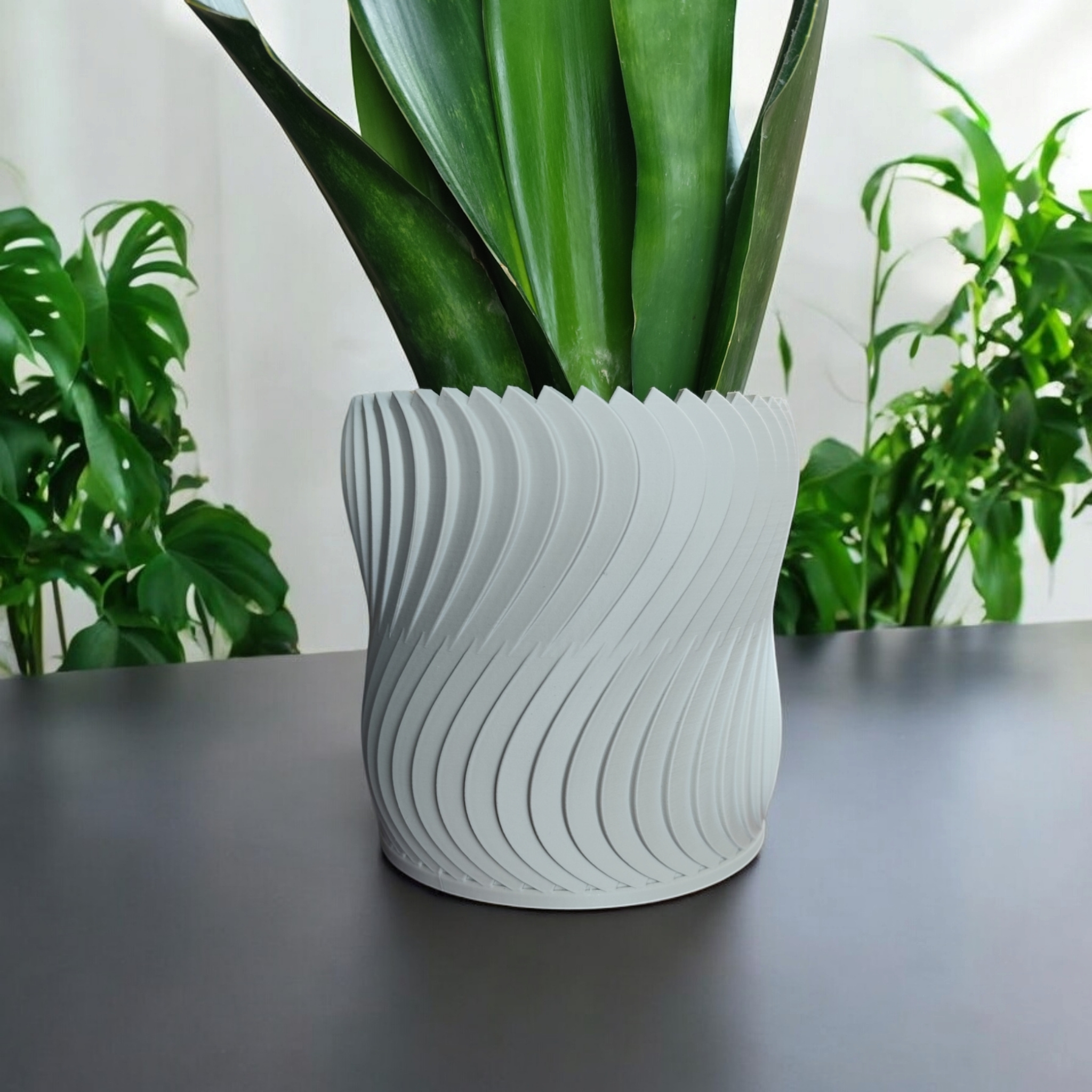 Design plant pot „turbine wheeler“ 3D print product image 3 by Deltaprints