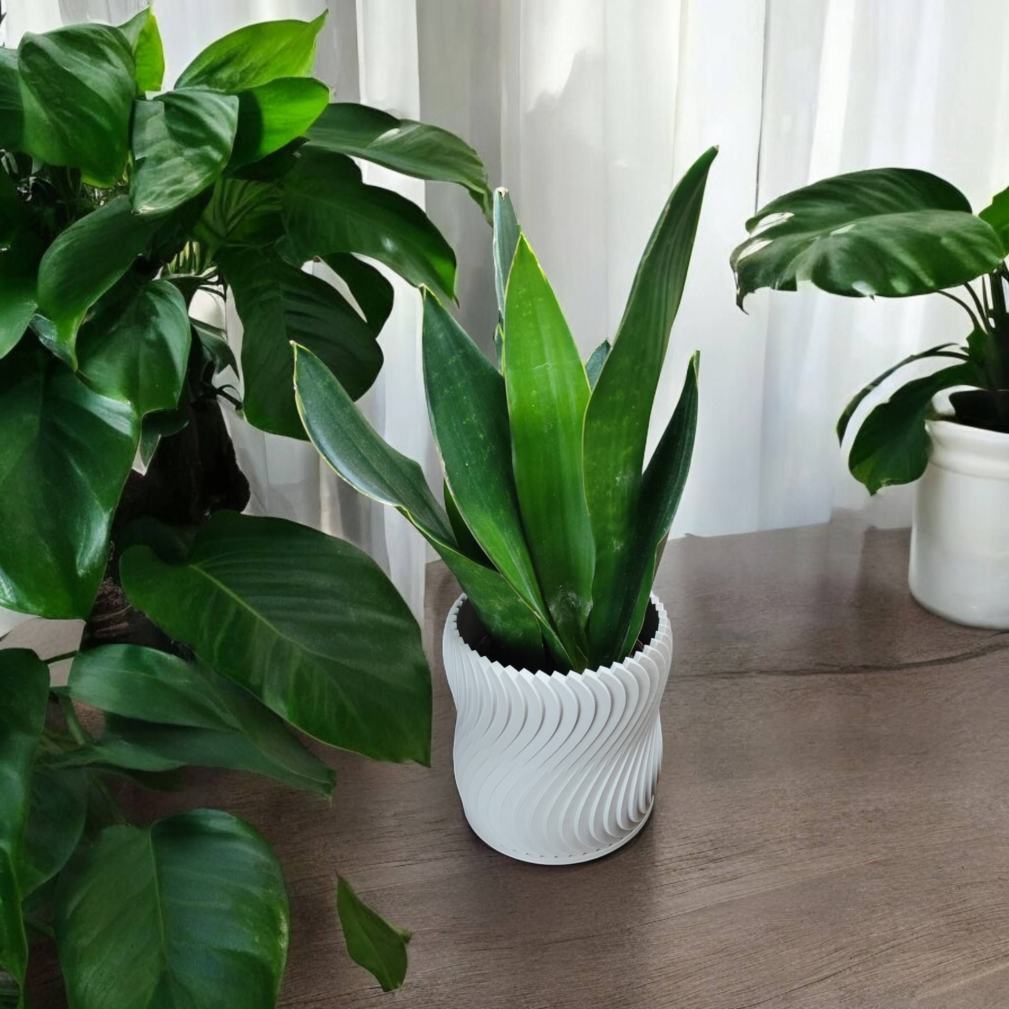 Design plant pot „turbine wheeler“ 3D print product image 4 by Deltaprints