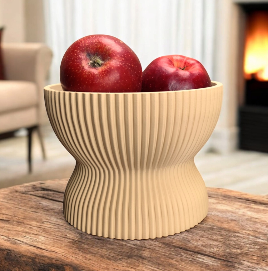Ribbed Vintage Double Bowl „Emma“ commercial STL file Bowls by Deltaprints