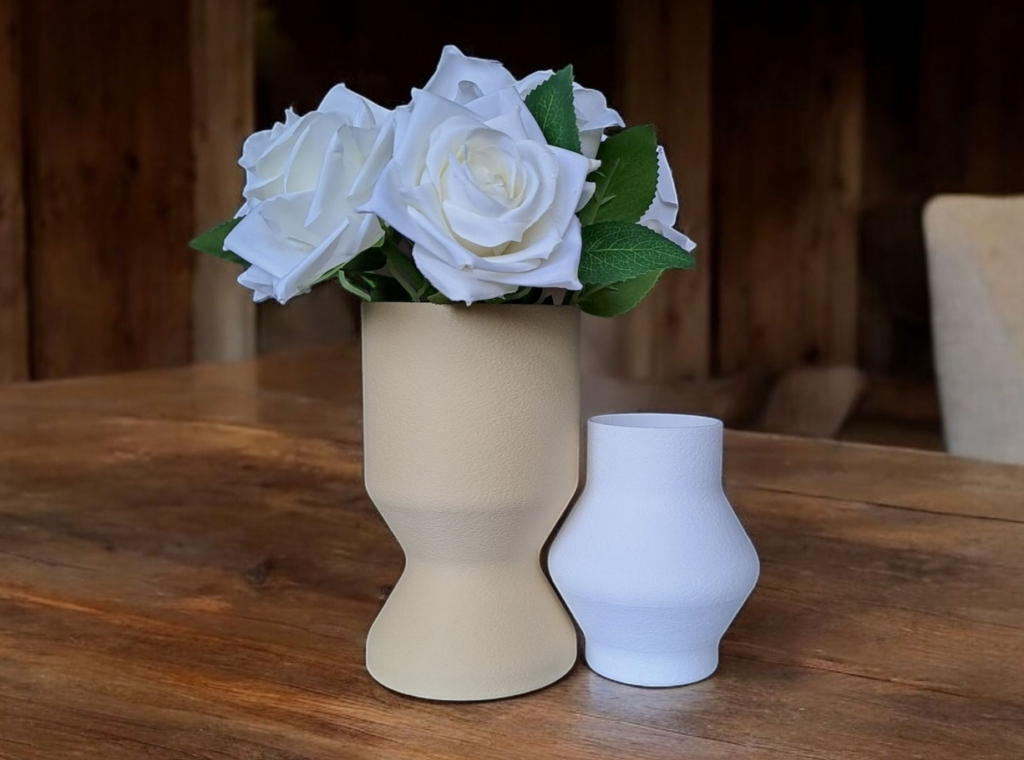 Minimalist Vase Set „Interlocking Two“ – commercial STL model for 3D printing by Deltaprints