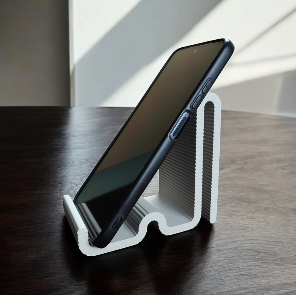 Design Smartphone Holder „The Snake“ – commercial STL model for 3D printing by Deltaprints