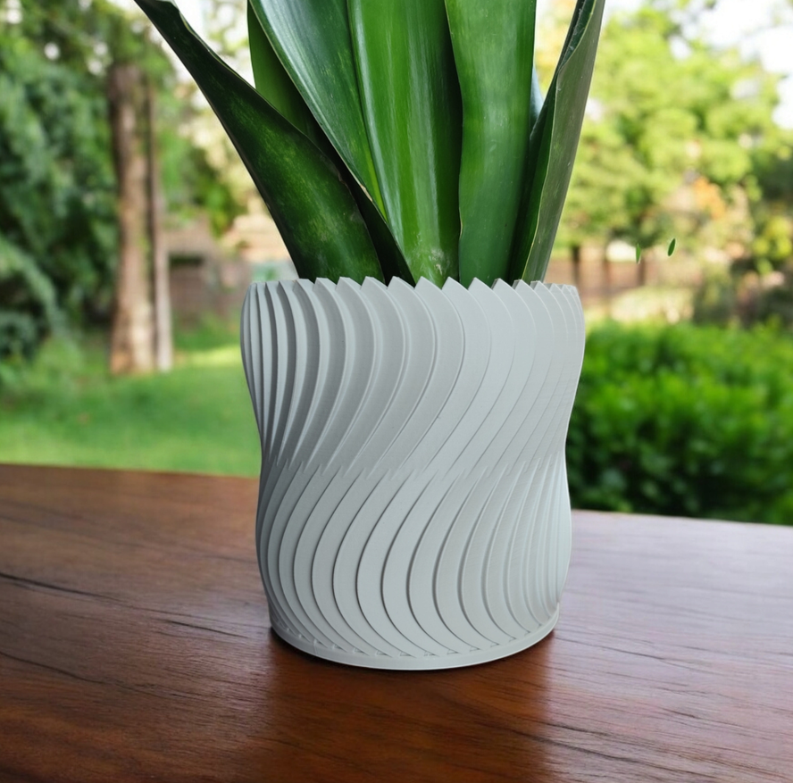 Design plant pot „turbine wheeler“ commercial STL file Plants & Planters by Deltaprints