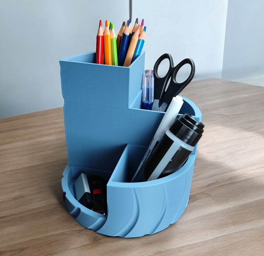 Office and make-up organizer „Wavy“ – commercial STL model for 3D printing by Deltaprints