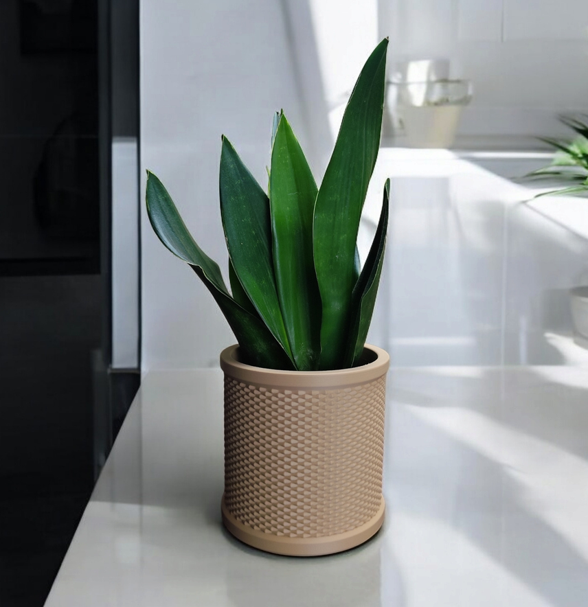Rattan Retro Bloom – Mid-Century Planter commercial STL file Plants & Planters by Deltaprints