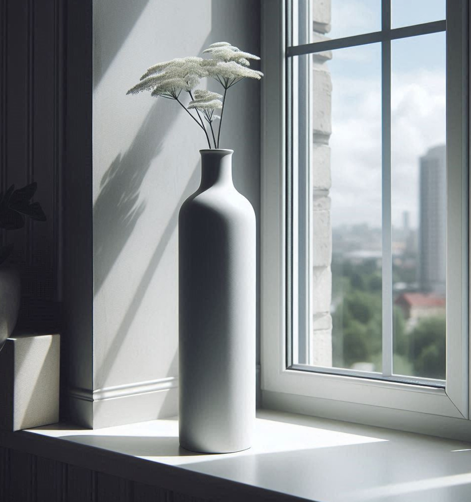 Design tube vase „bottle neck“ – commercial STL model for 3D printing by Deltaprints