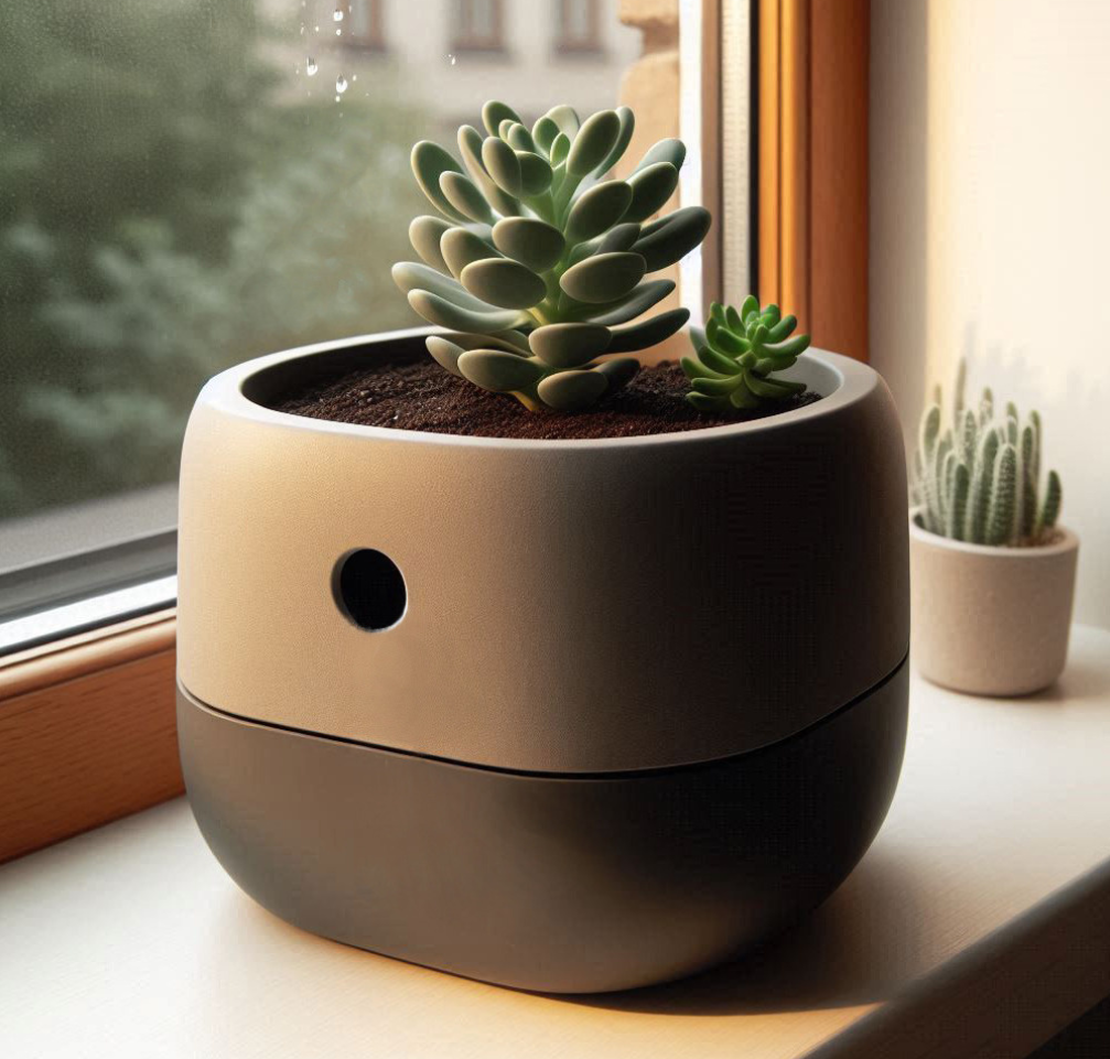 Minimalist Design Self Watering Plantpot – commercial STL model for 3D printing by Deltaprints