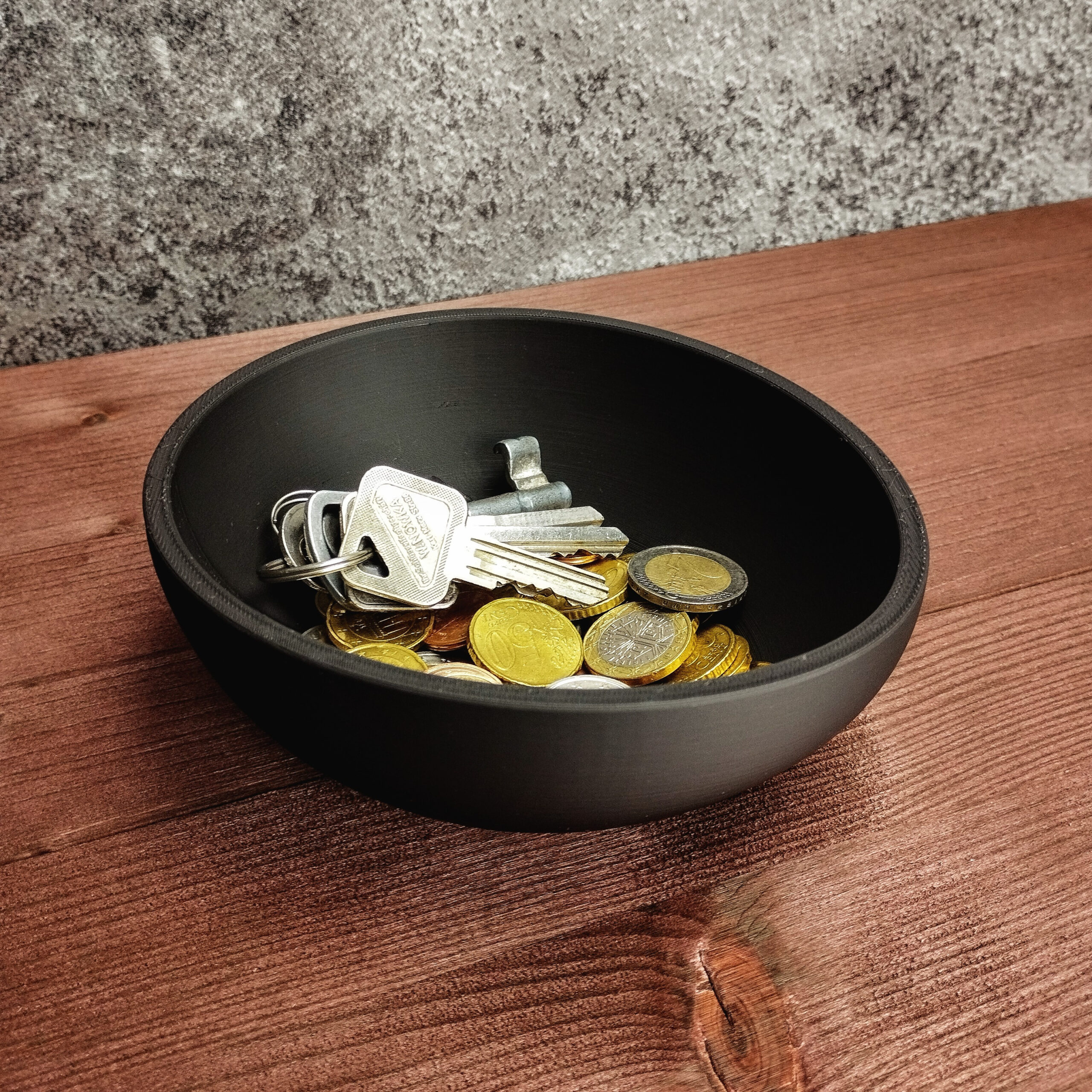 Key and Coin Catcher Bowl „Crooked Egg“ 3D print product image 2 by Deltaprints