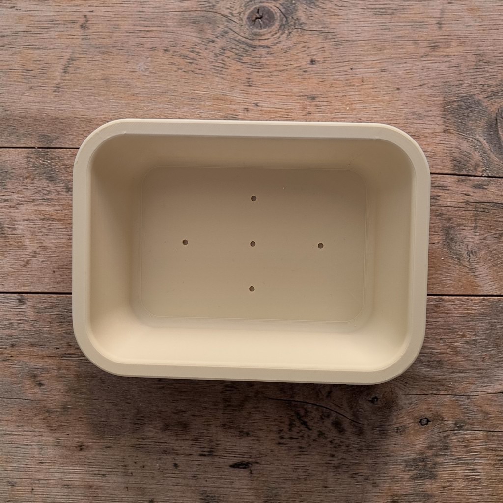 Modern bonsai pot with drainage holes and matching saucer 3D print product image 4 by Deltaprints