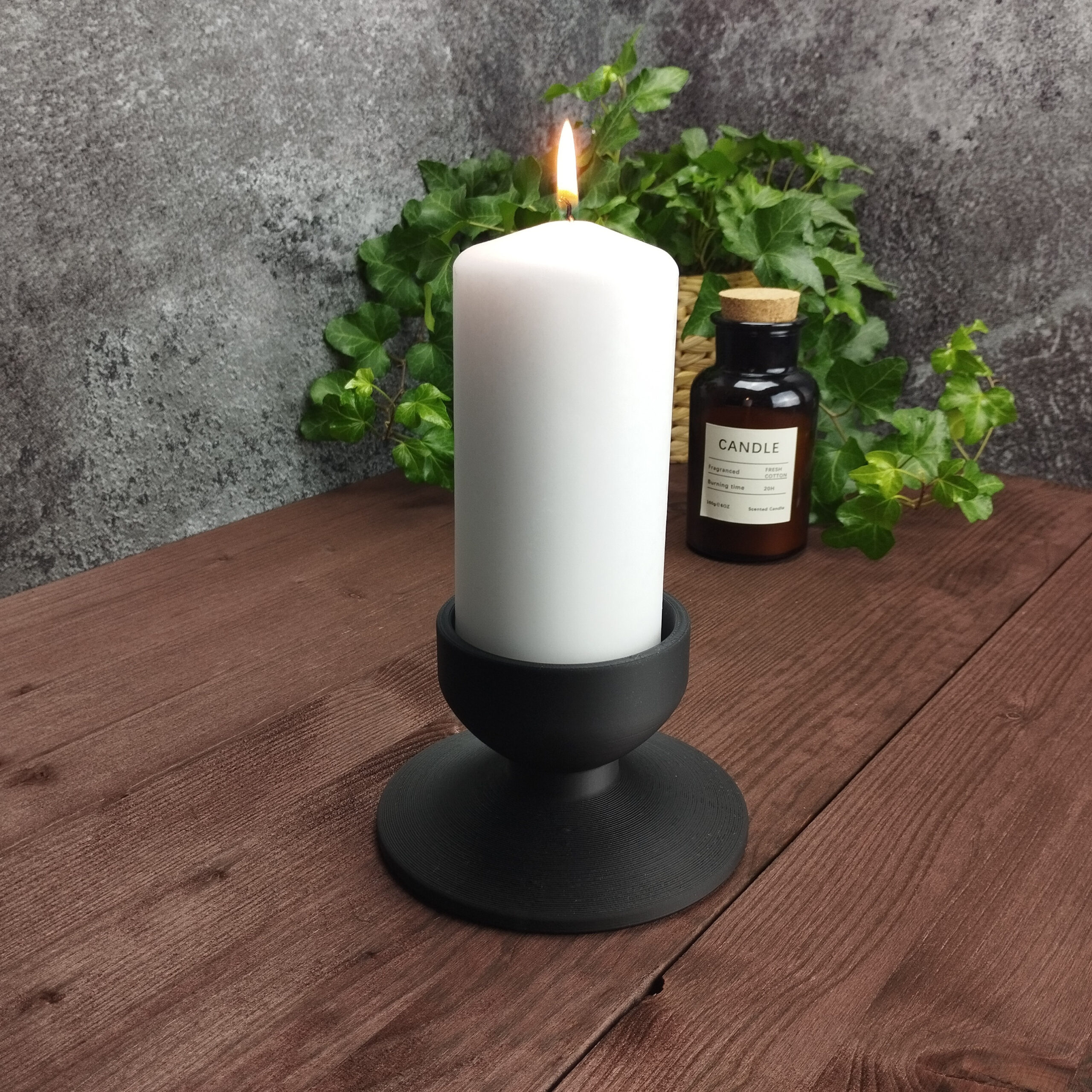 Minimalist Candlestick, Candle Holder 3D print product image 2 by Deltaprints