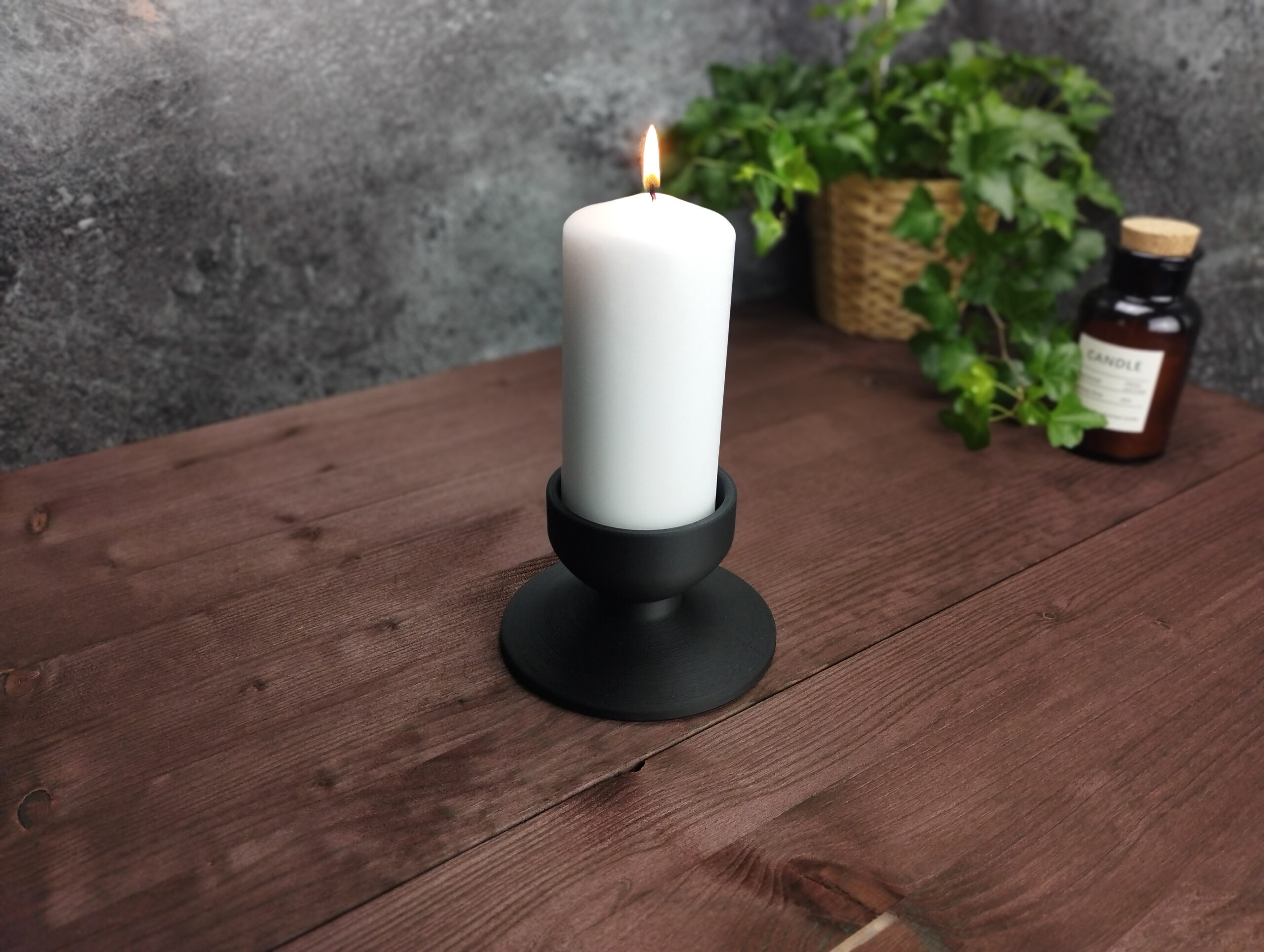 Minimalist Candlestick, Candle Holder 3D print product image 3 by Deltaprints