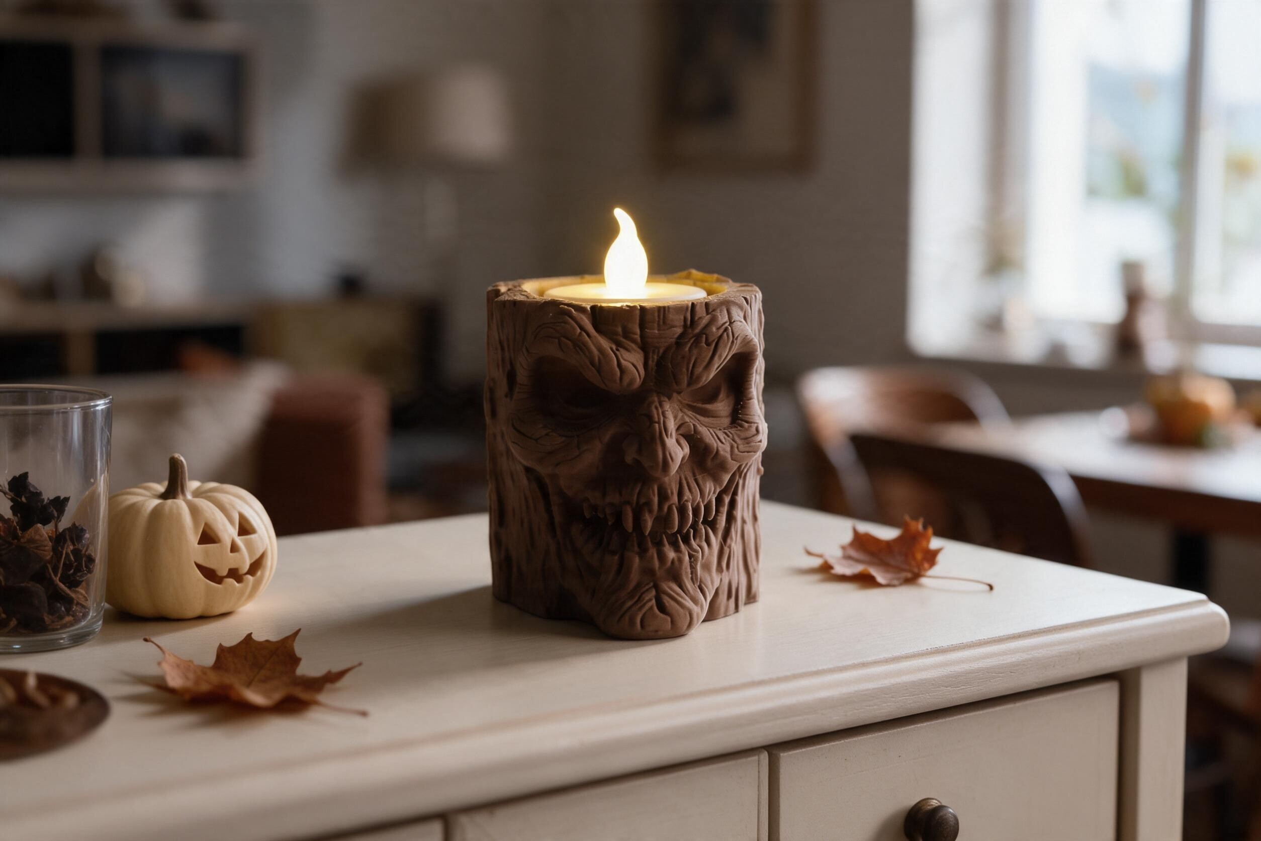 Spooky Tree Tealight Holder – Halloween Decoration commercial STL file Candle Holders by Deltaprints