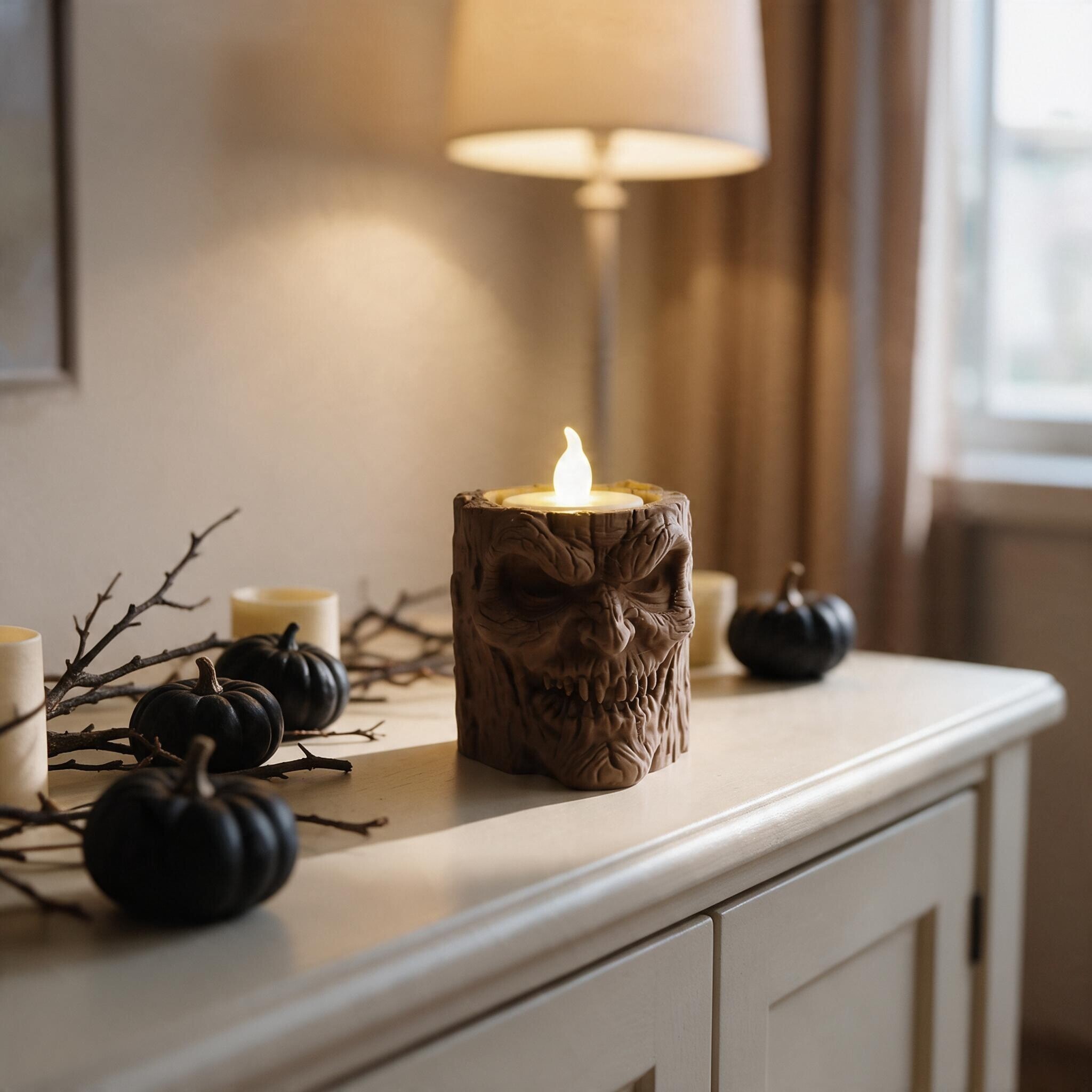 Spooky Tree Tealight Holder – Halloween Decoration 3D print product image 3 by Deltaprints