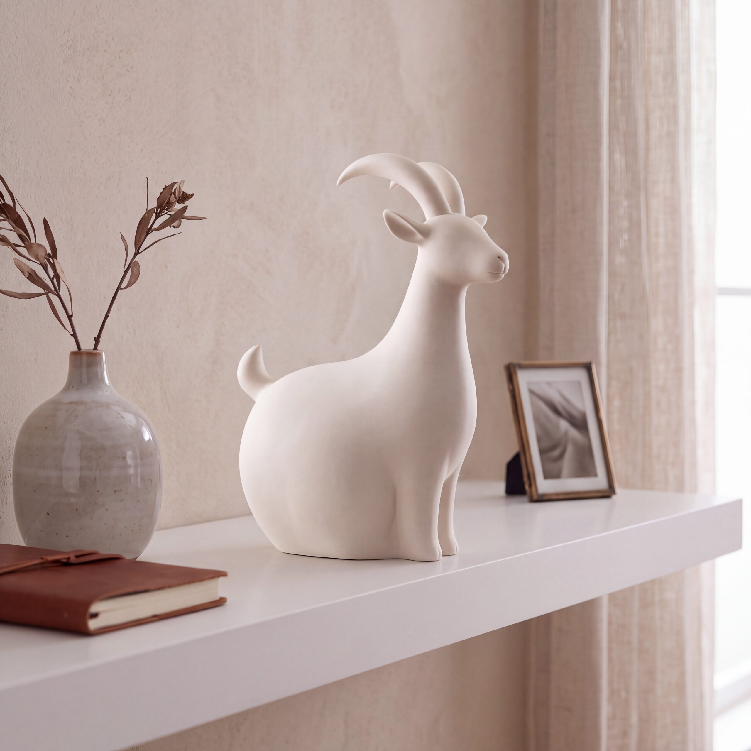 Minimalist goat for the upcoming Chinese New Year 3D print product image 4 by Deltaprints
