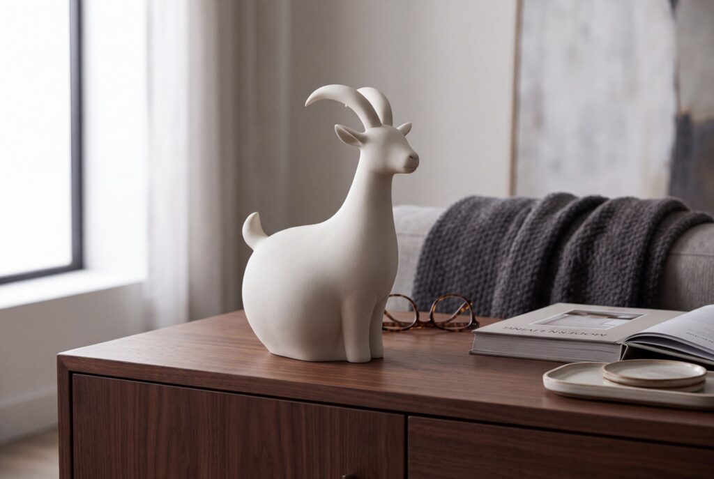 Minimalist goat for the upcoming Chinese New Year – commercial STL model for 3D printing by Deltaprints