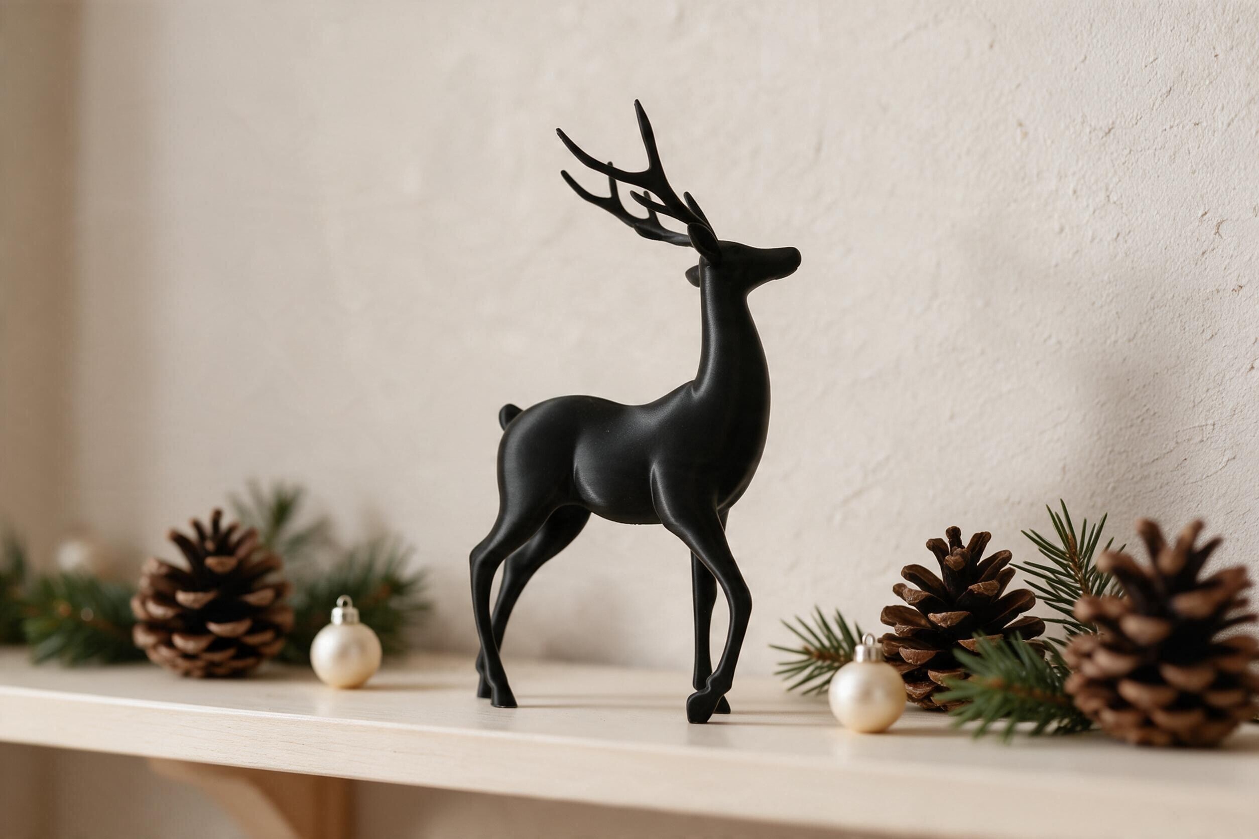 Elegant Minimalist Reindeer commercial STL file Christmas by Deltaprints