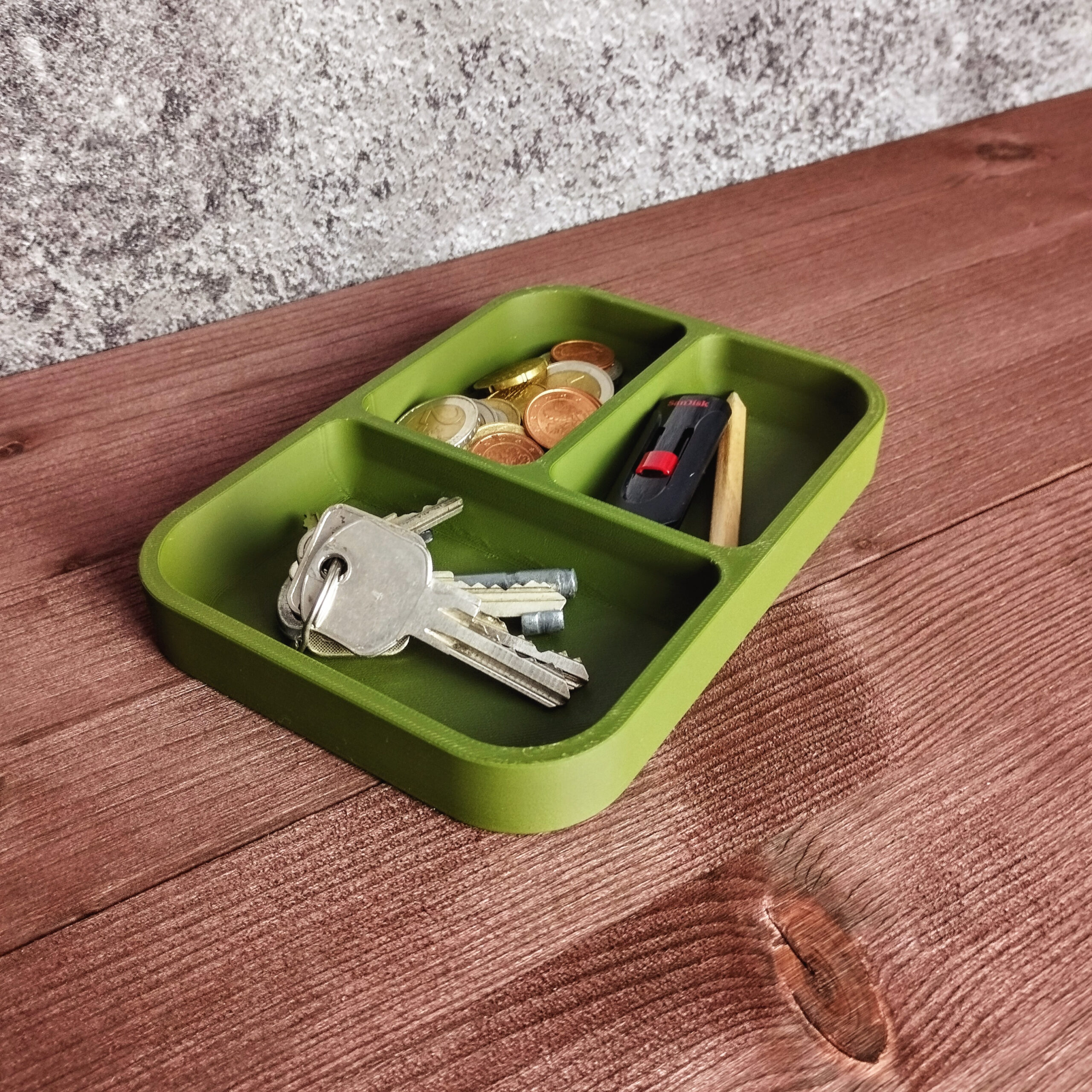 Modern Key and Coin Tray „Army Boy II“ 3D print product image 3 by Deltaprints