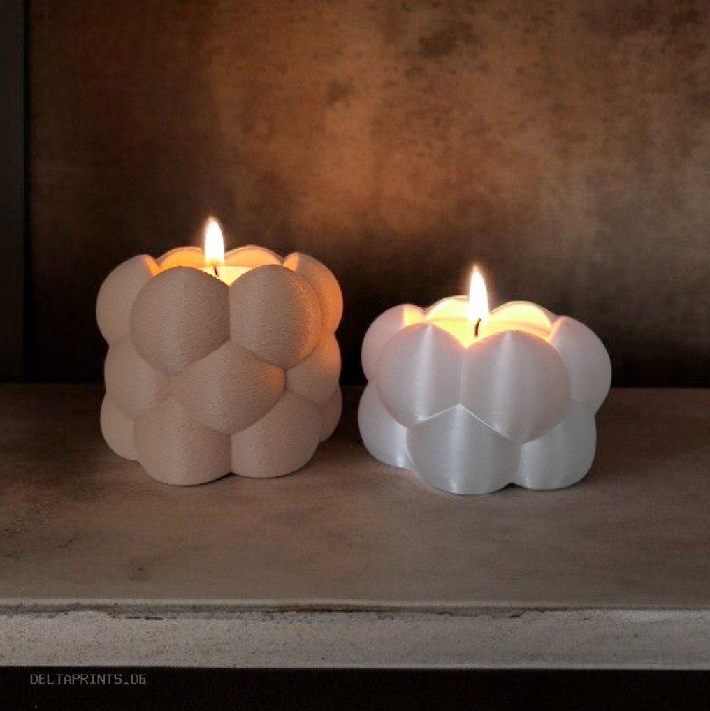 Big Bubbles Tealight Candle Holder Set commercial STL file Candle Holders by Deltaprints