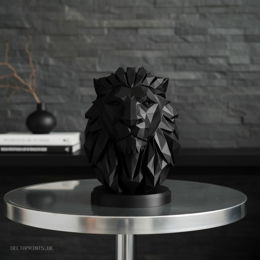 Sculpture #50 – Low Poly Lion Bust 3D print product image 3 by Deltaprints