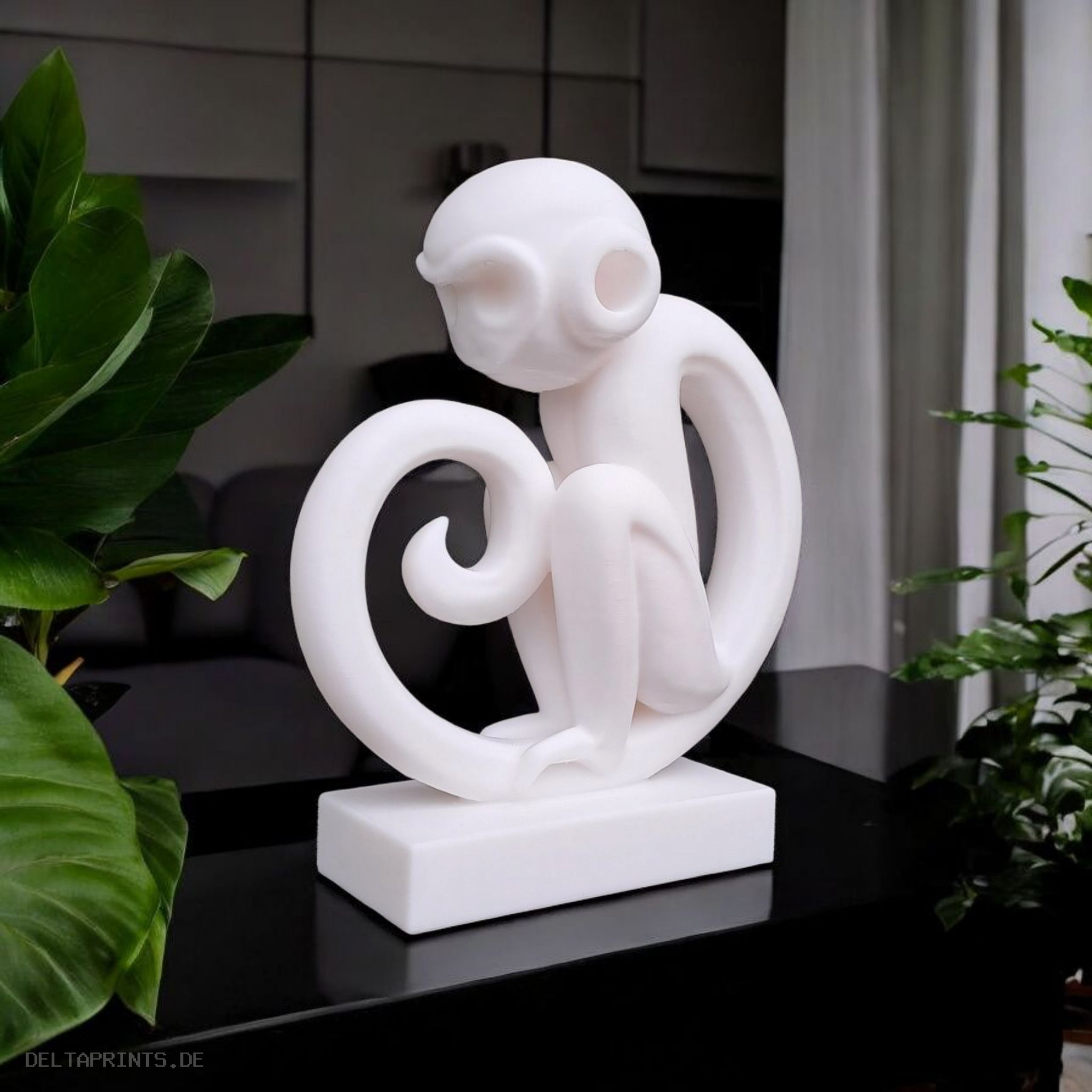 Sculpture #14 – Minimalist Monkey Magic 3D print product image 2 by Deltaprints