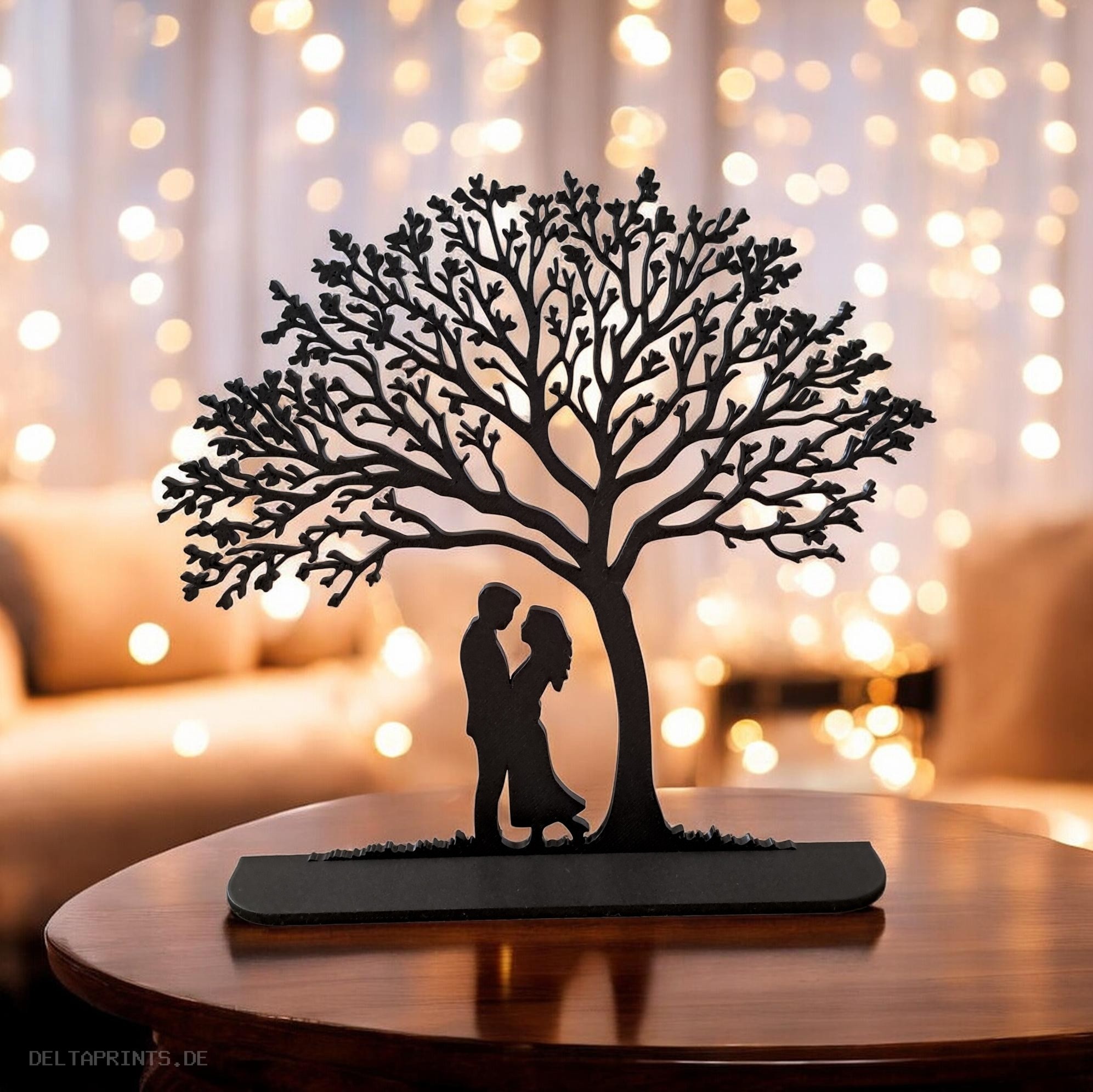 Couple under tree Valentine’s Day decor 3D print product image 3 by Deltaprints