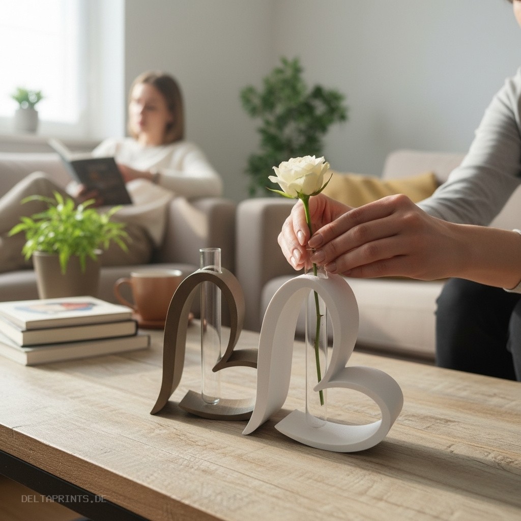 Heart-shaped vase with test tube 3D print product image 4 by Deltaprints