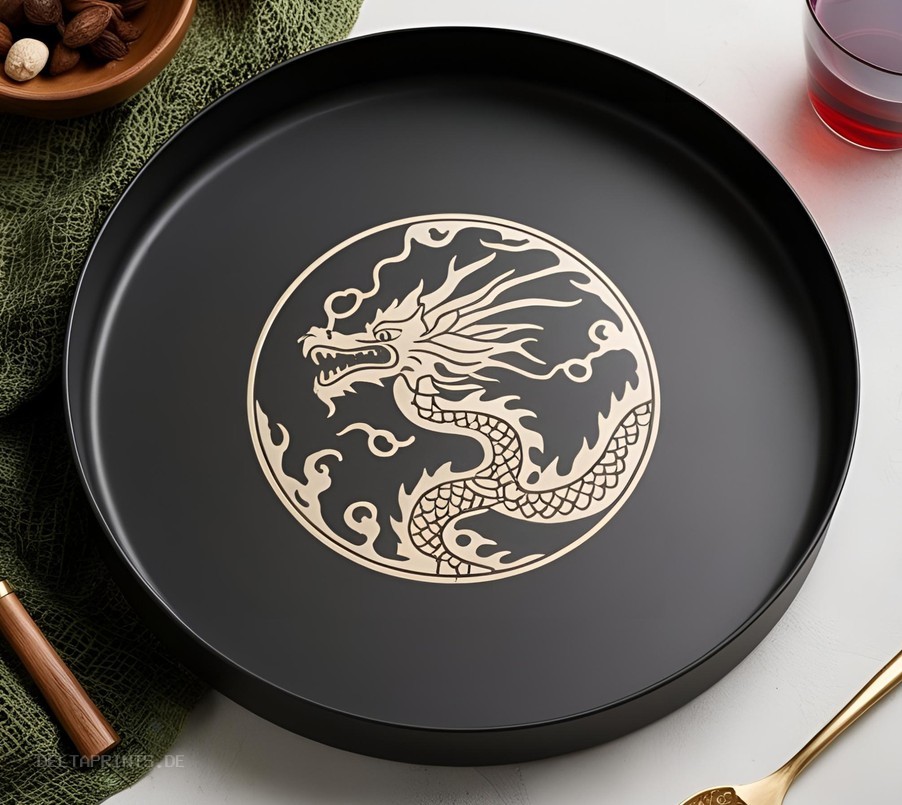 Modern Designer Tray „The Dragon Pit“ commercial STL file Trays for Keys & Coins by Deltaprints
