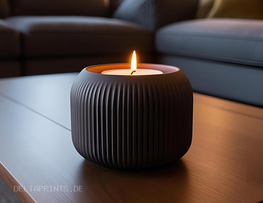 Minimalist Design Tealight Holder commercial STL file Candle Holders by Deltaprints