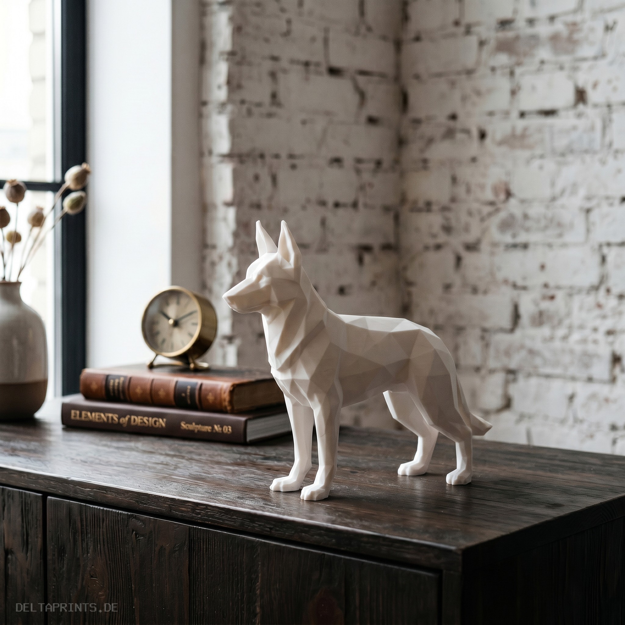 Sculpture #59 – Low Poly German Shepherd 3D print product image 2 by Deltaprints